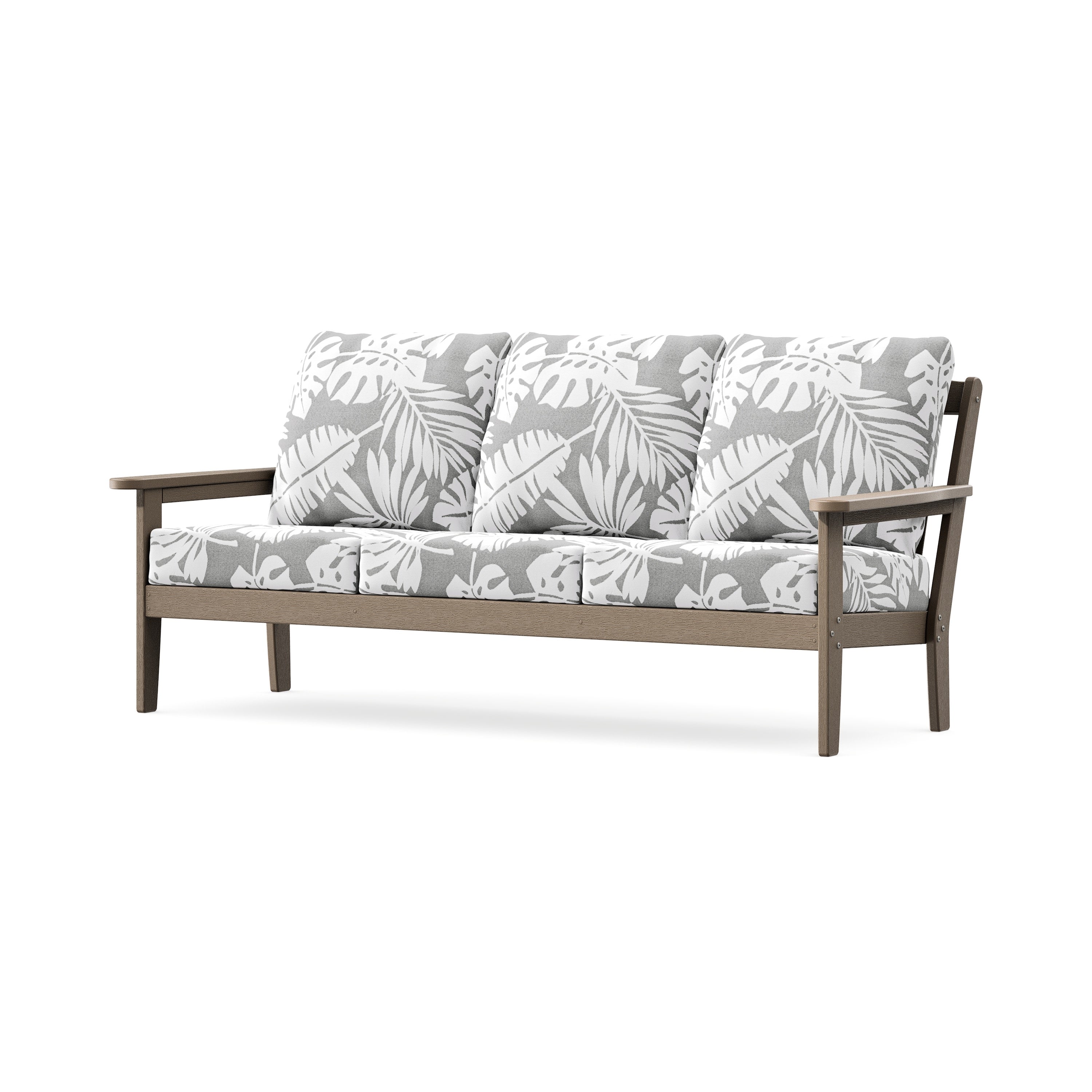 Cottage Deep Seating Sofa in Vintage Sahara / Leaf Grey Mist