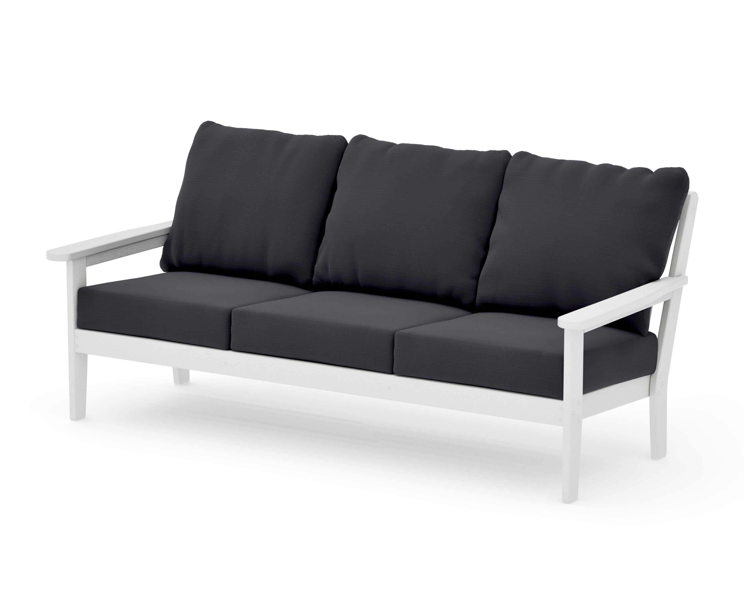 Cottage Deep Seating Sofa in Vintage White / Midnight Linen
