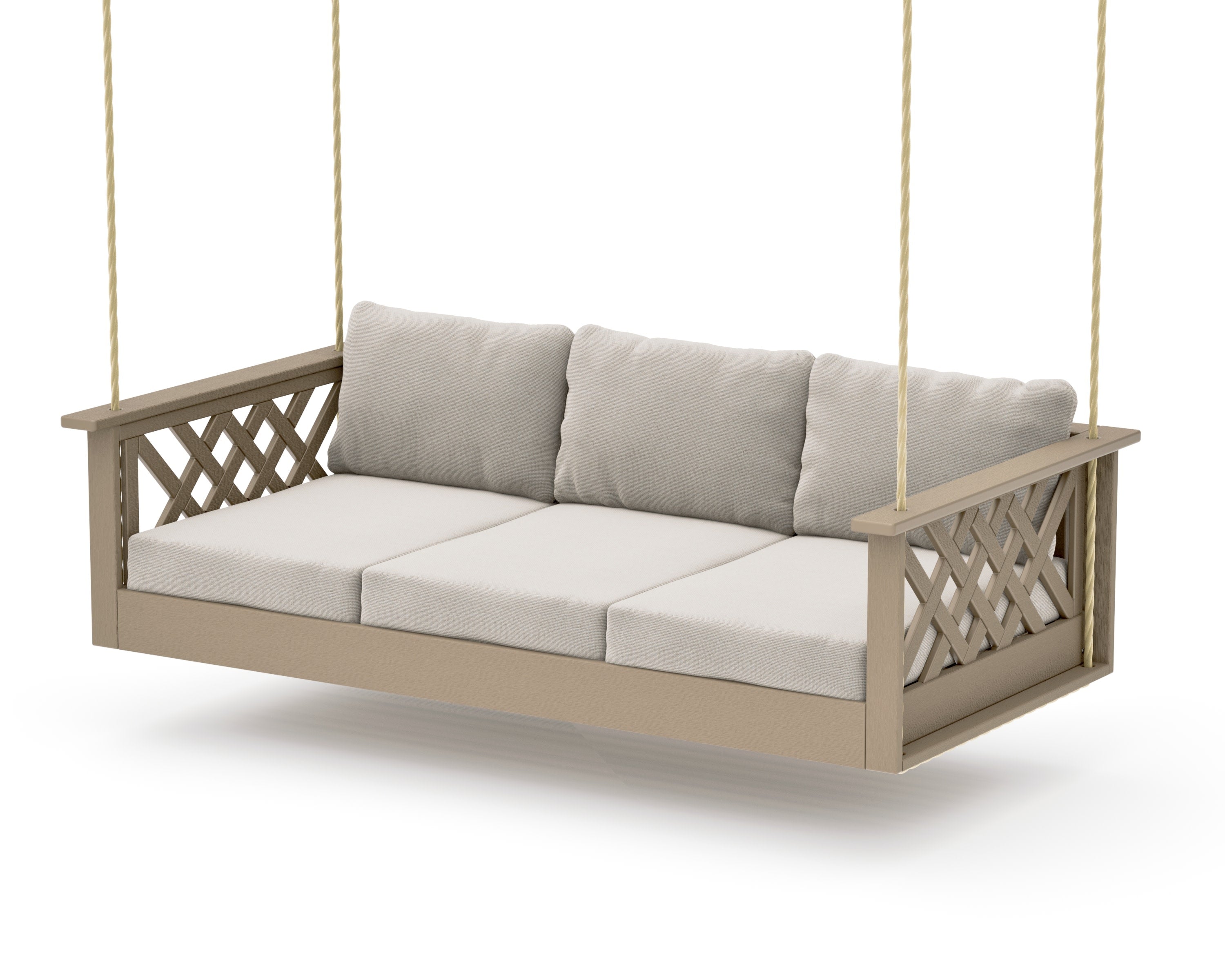 Wovendale Daybed Swing in Vintage Sahara / Dune Burlap
