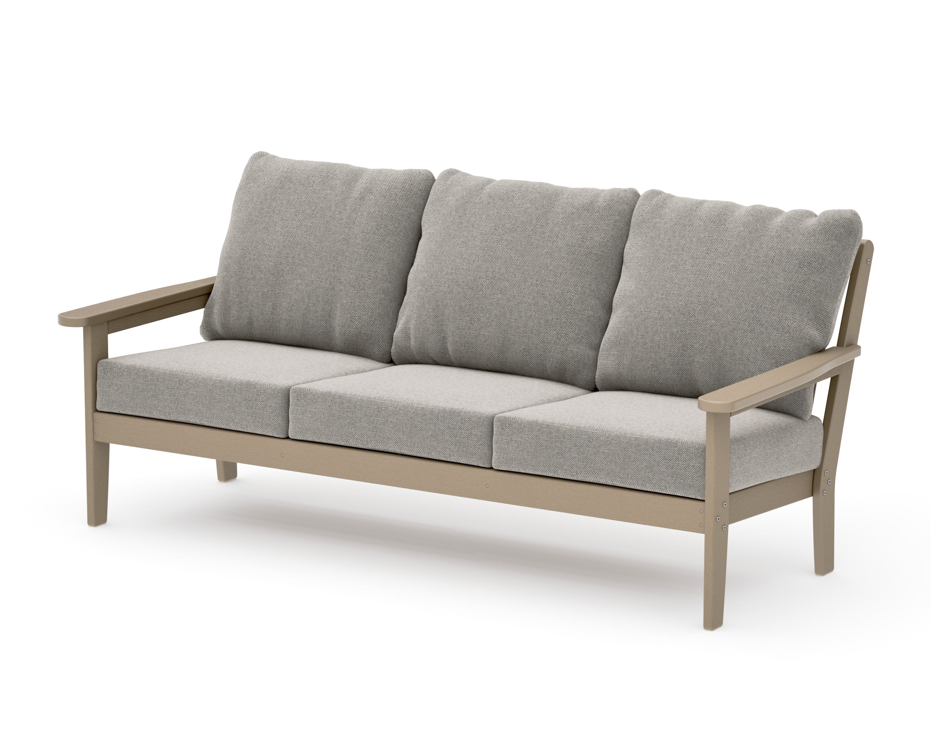 Cottage Deep Seating Sofa in Vintage Sahara / Weathered Tweed