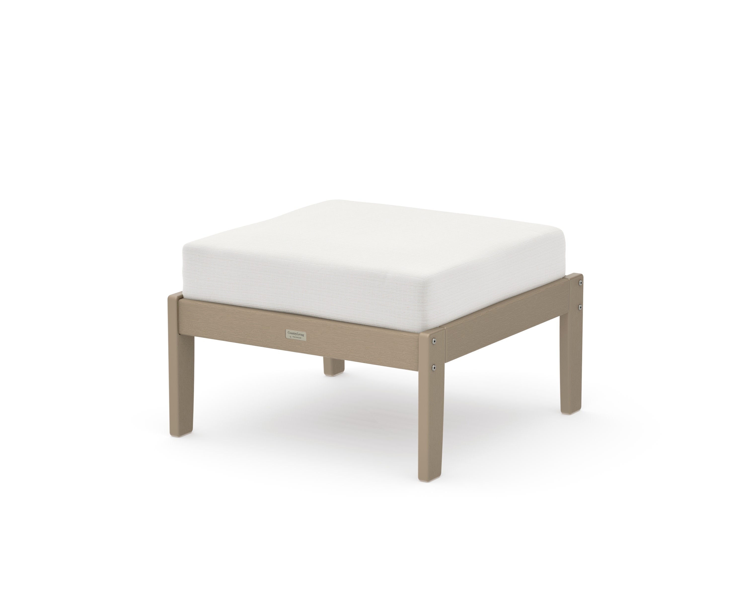 Cottage Deep Seating Ottoman in Vintage Sahara / Natural Linen