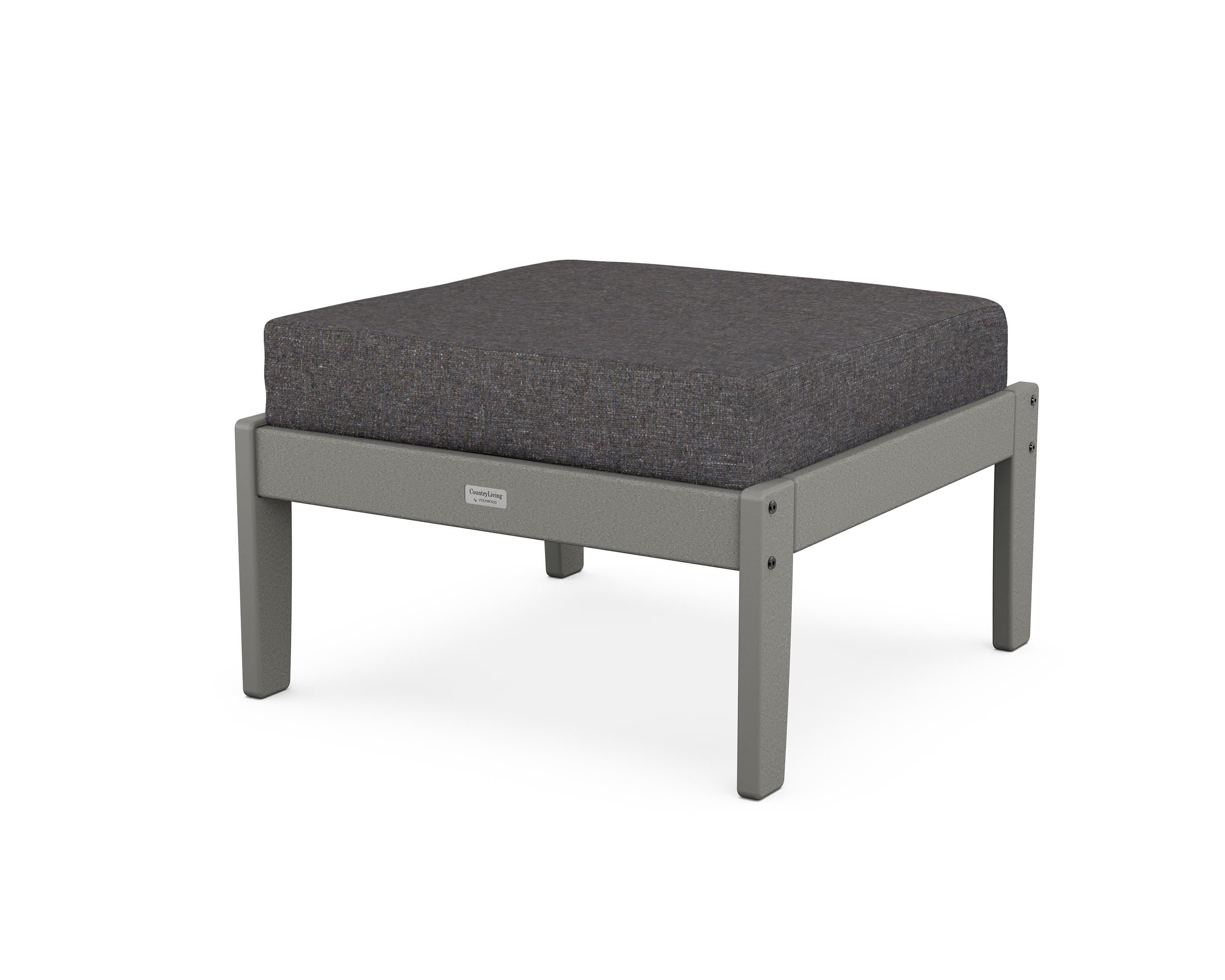 Cottage Deep Seating Ottoman in Slate Grey / Ash Charcoal