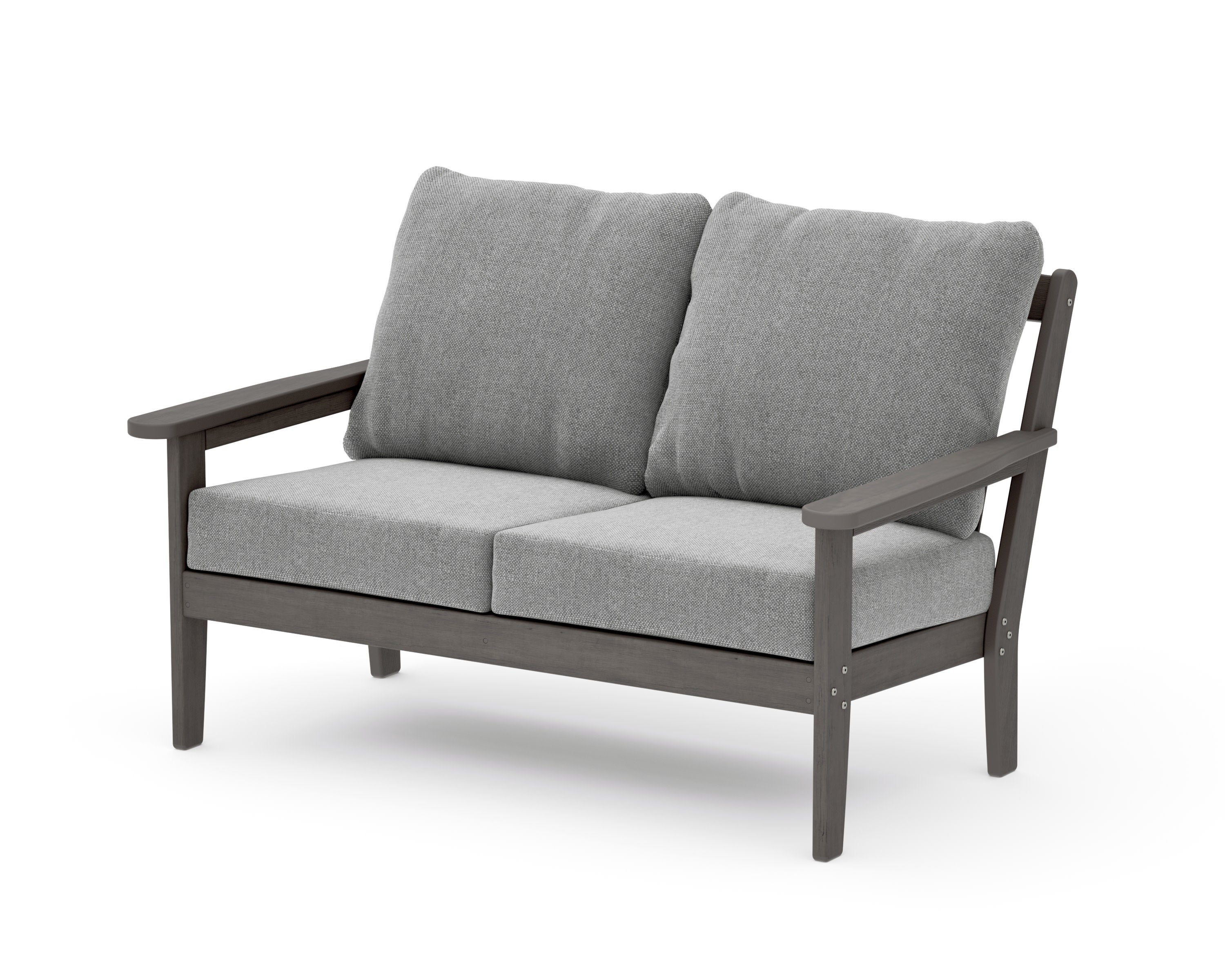 Cottage Deep Seating Loveseat in Driftwood / Grey Mist