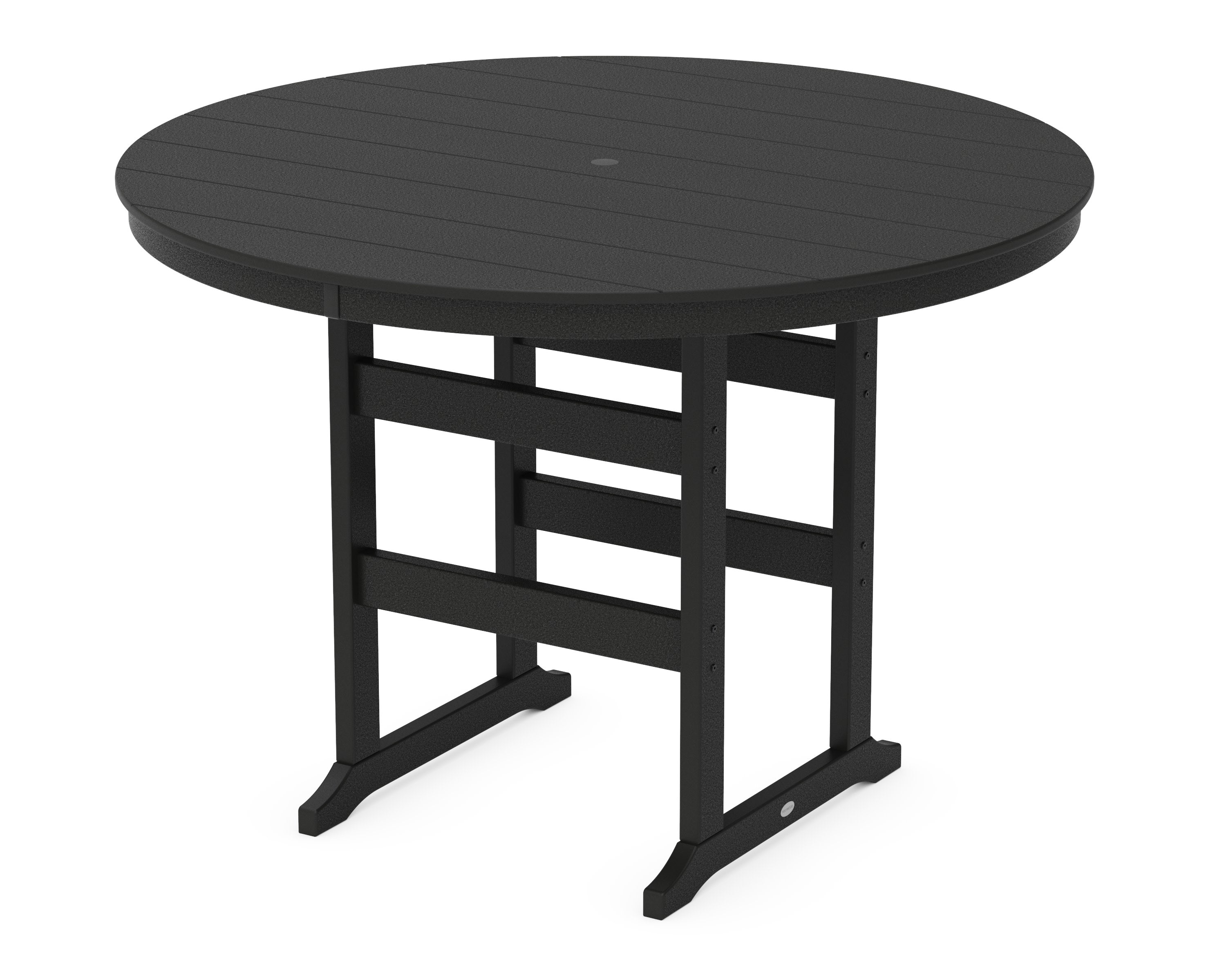 60" Round Farmhouse Bar Table in Black