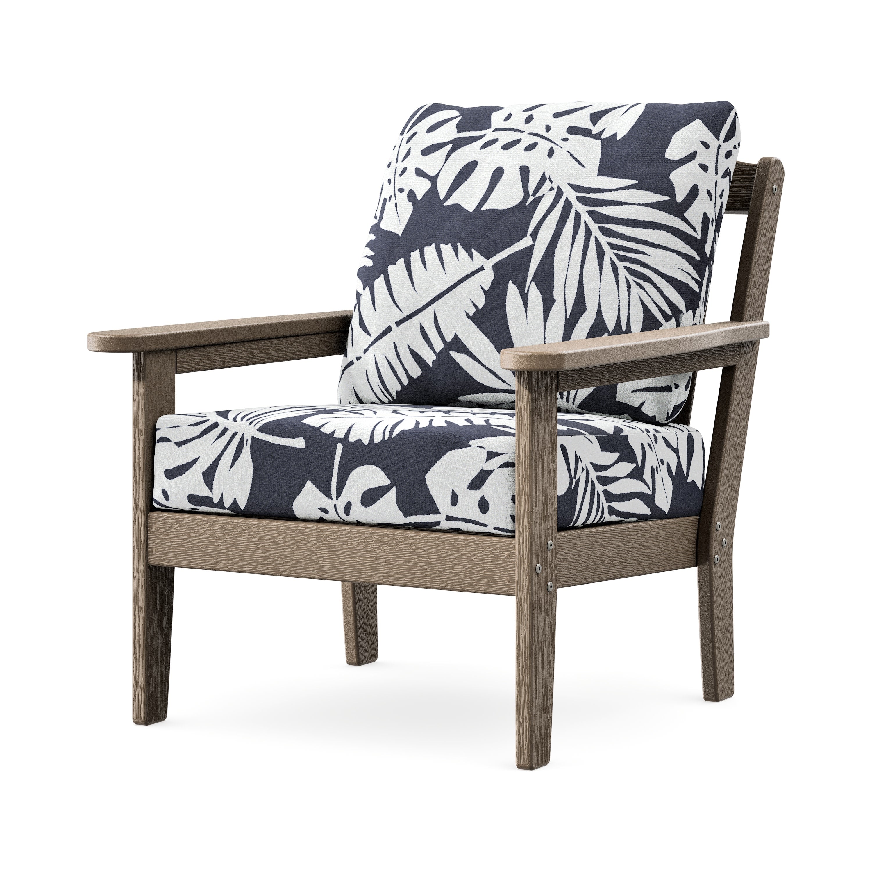 Cottage Deep Seating Chair in Vintage Sahara / Leaf Navy