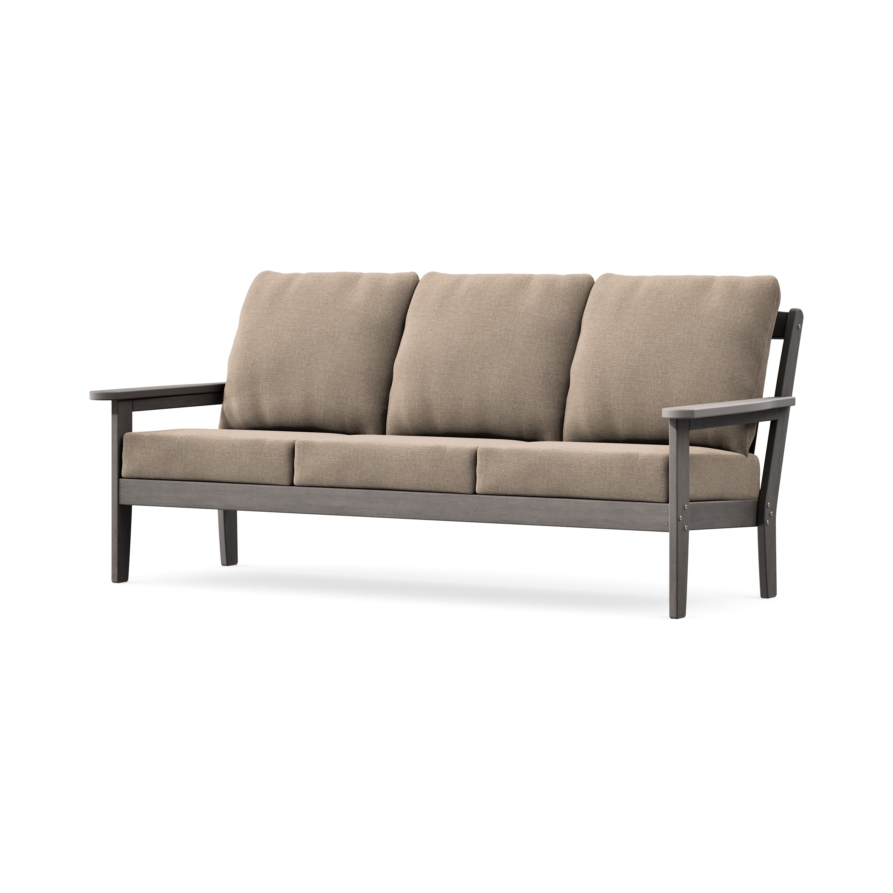 Cottage Deep Seating Sofa in Driftwood / Spiced Burlap