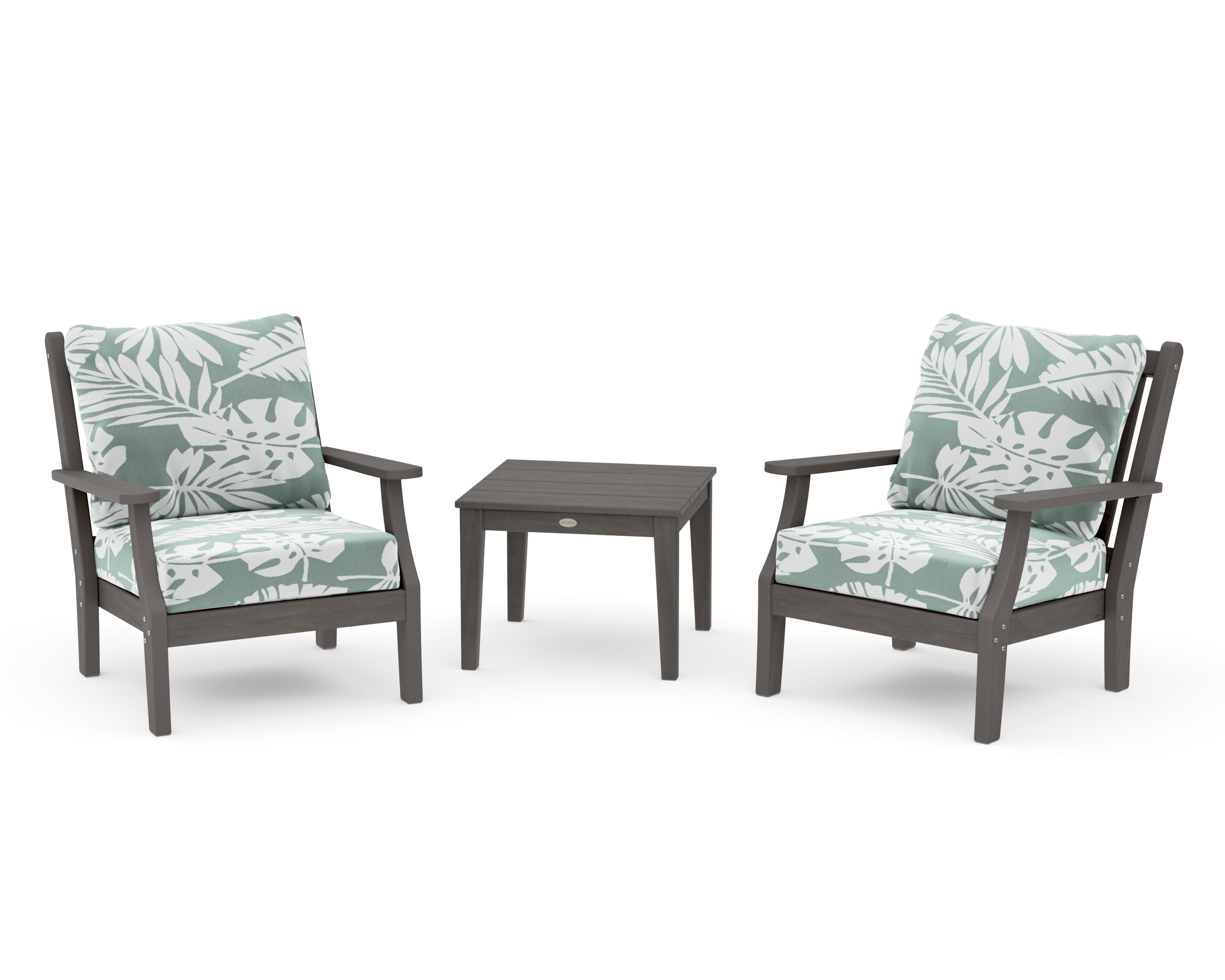 Wovendale 3-Piece Deep Seating Set in Driftwood / Leaf Glacier Spa