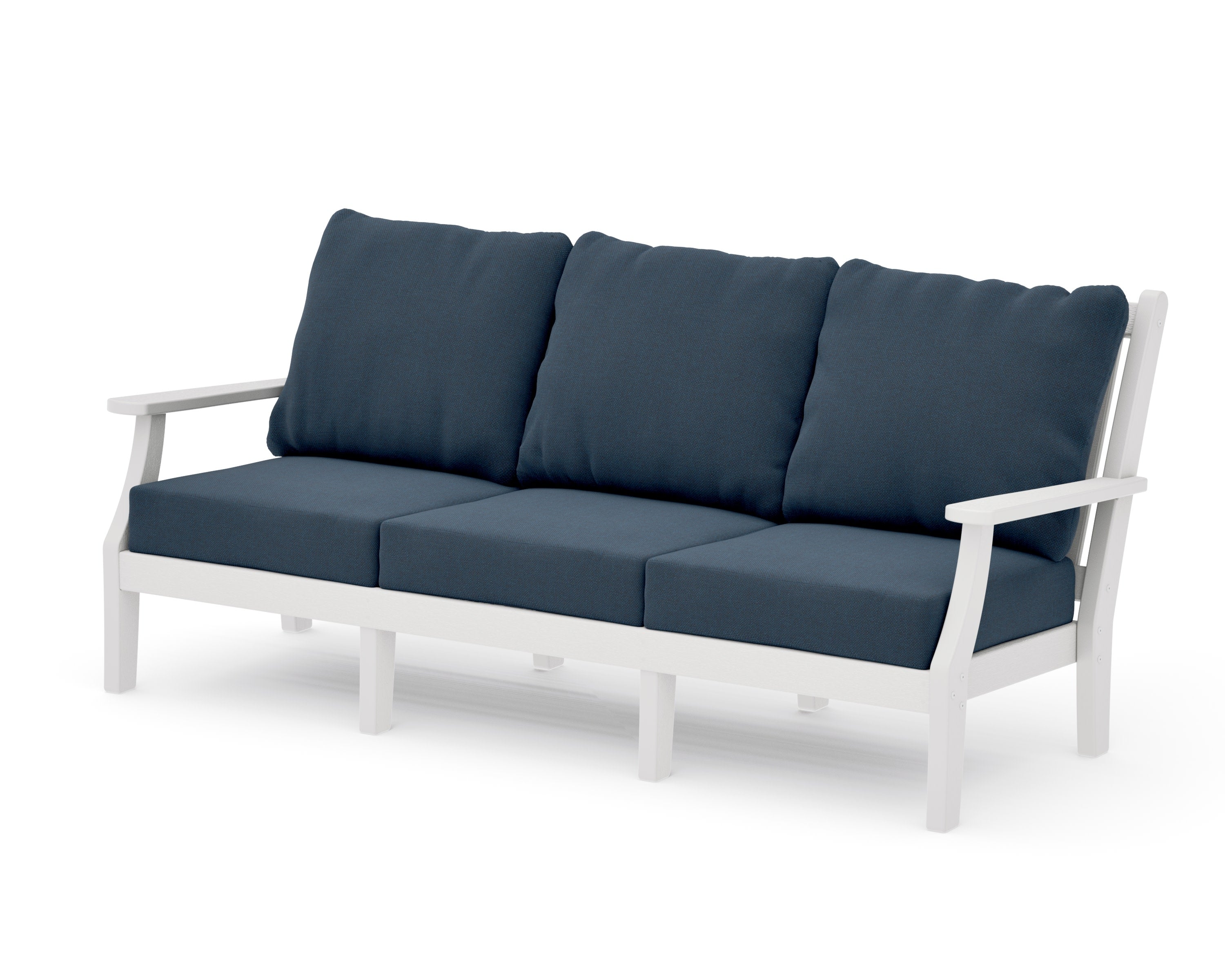 Wovendale Deep Seating Sofa in Vintage White / Marine Indigo