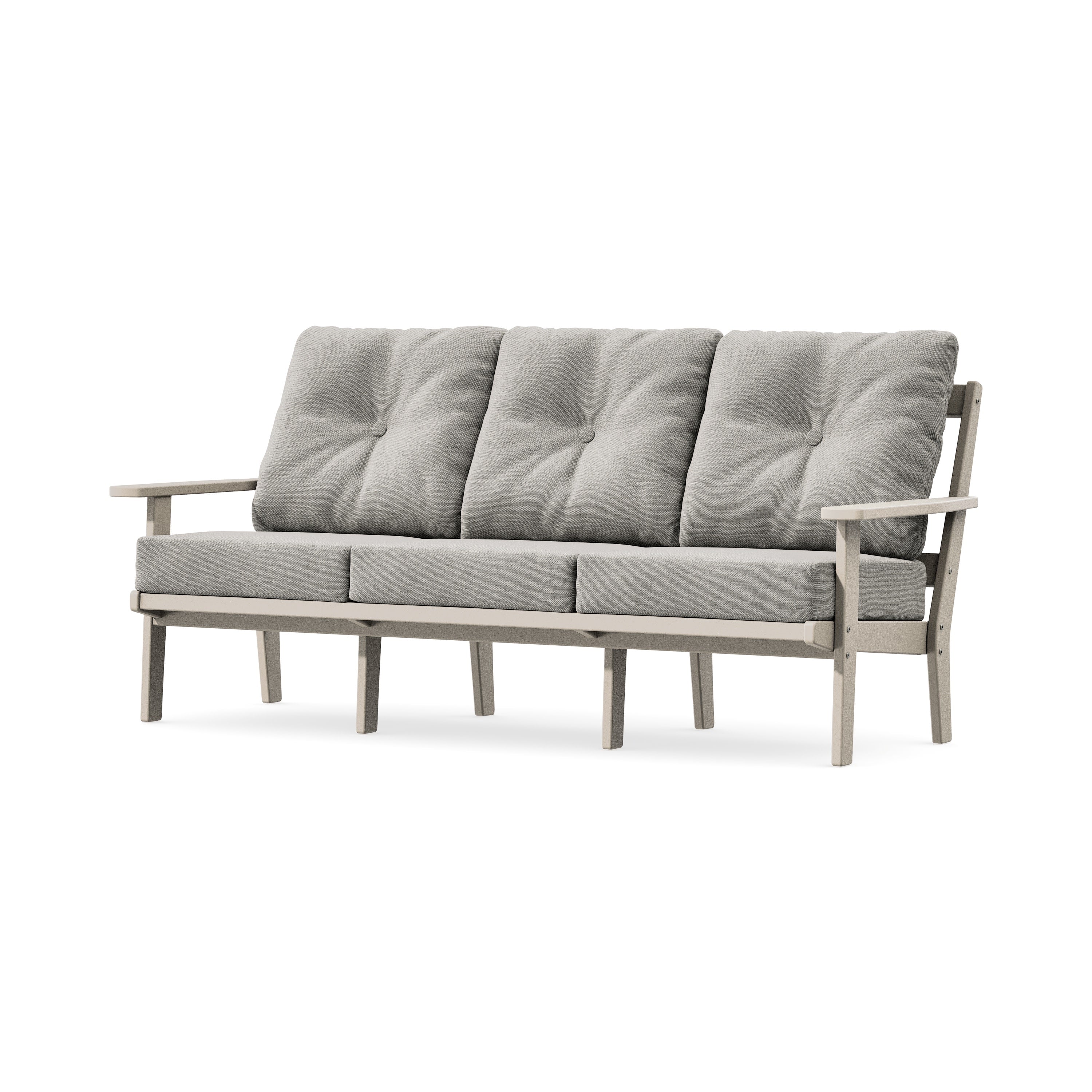 PrairieDeep Seating Sofa in Sand / Weathered Tweed