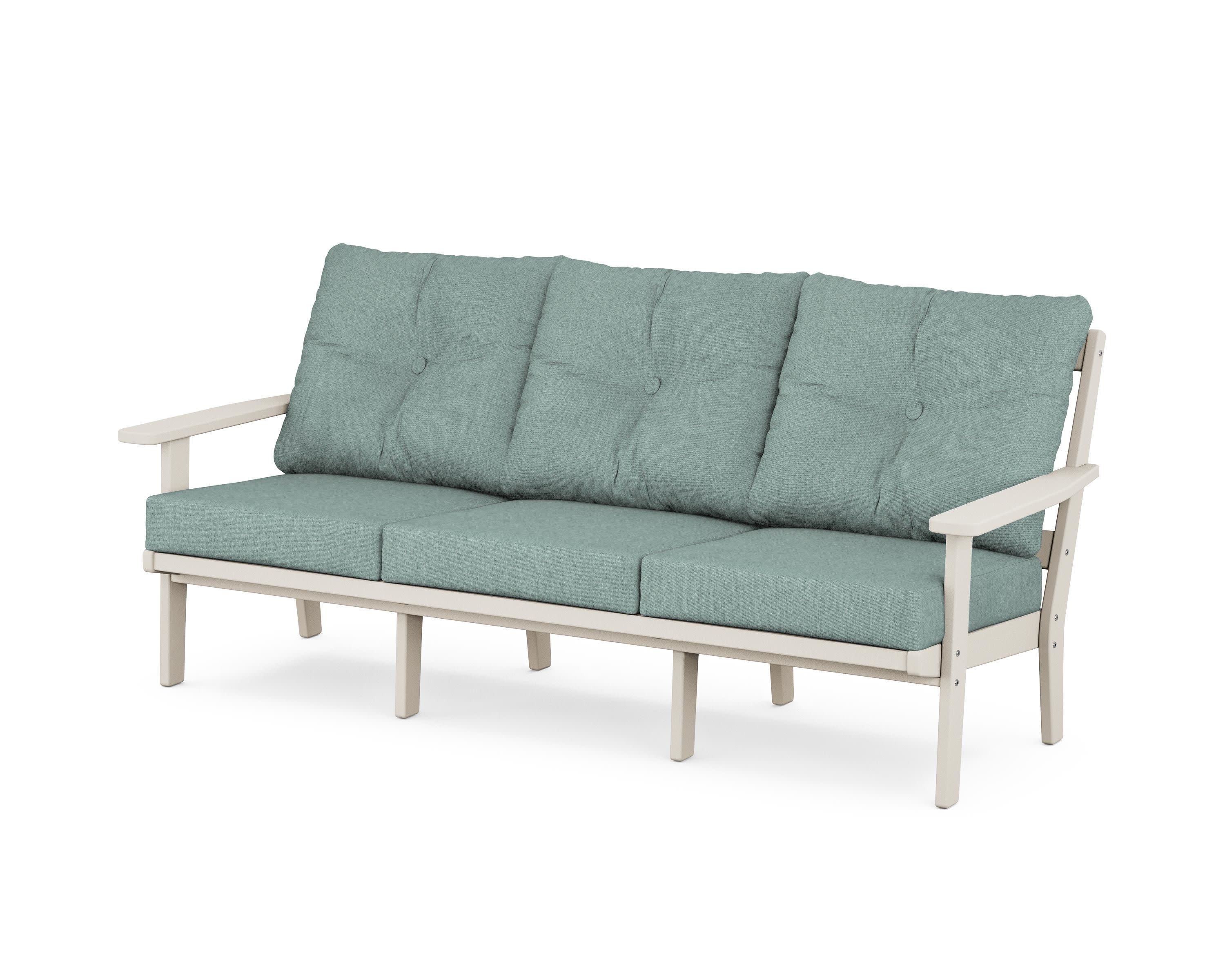 PrairieDeep Seating Sofa in Sand / Glacier Spa