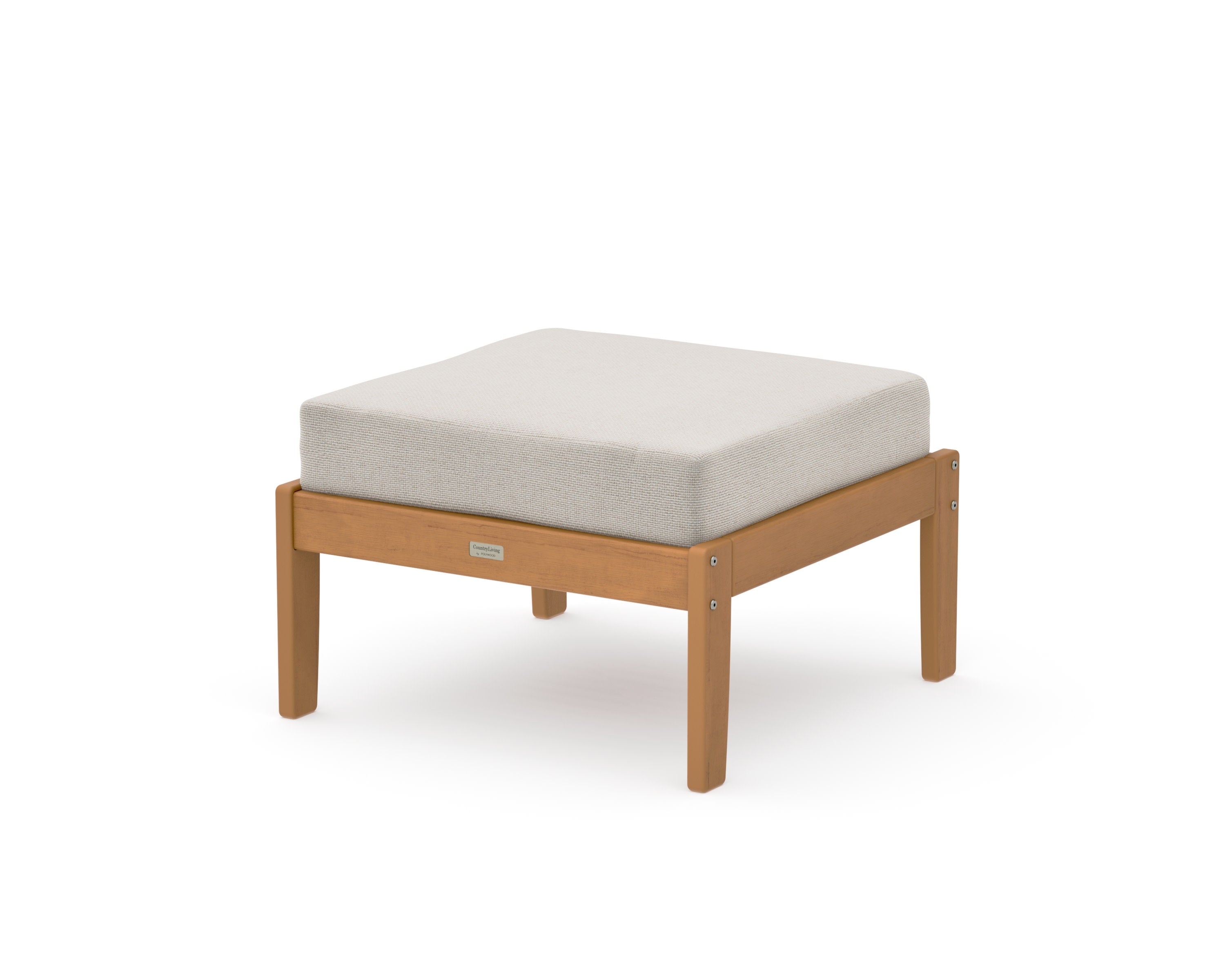 Cottage Deep Seating Ottoman in Natural / Dune Burlap