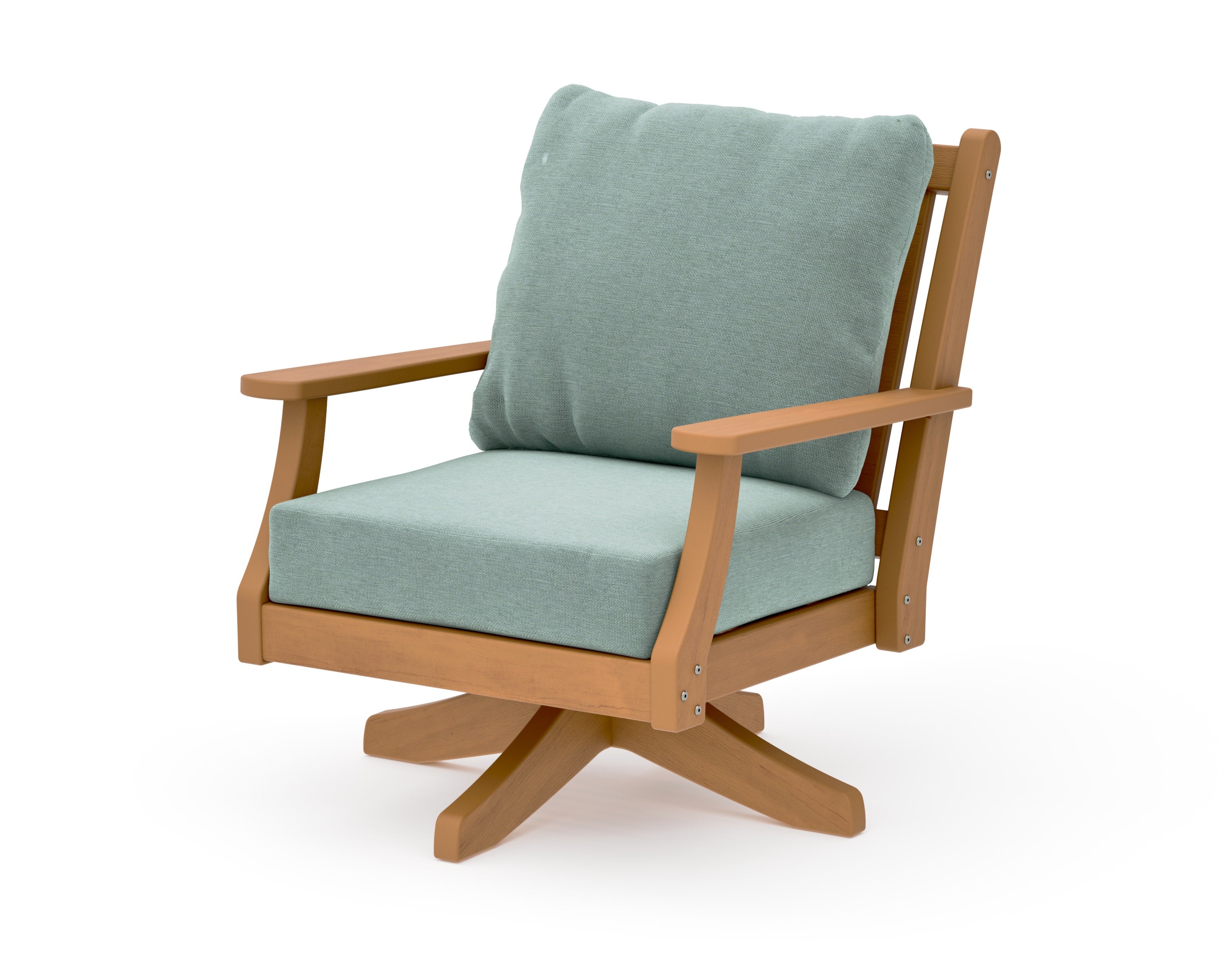 Wovendale Deep Seating Swivel Chair in Natural / Glacier Spa