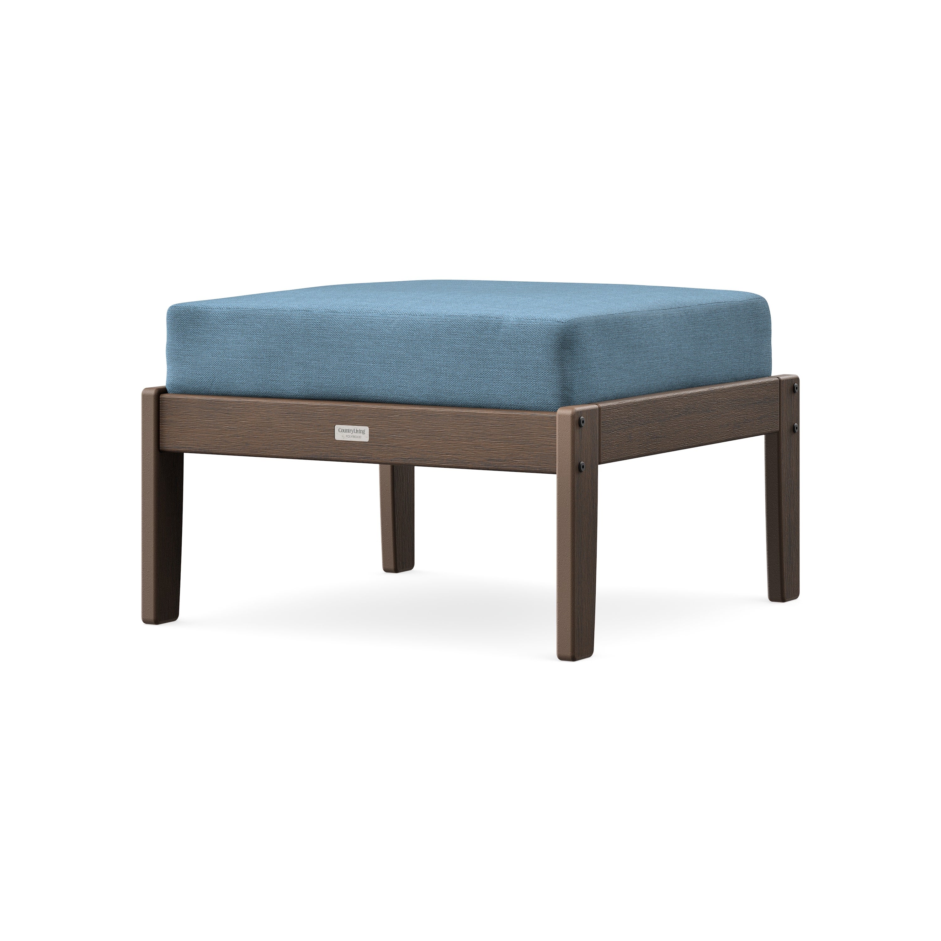 Cottage Deep Seating Ottoman in Kona / Sky Blue