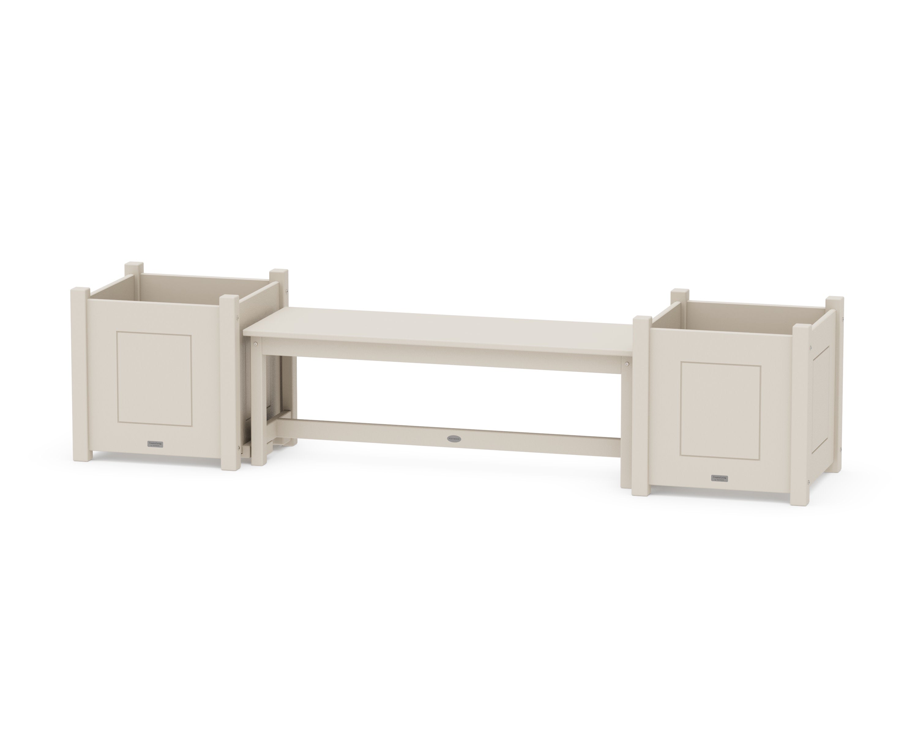 48" Country Living Straight Planter Bench Set - Large in Sand