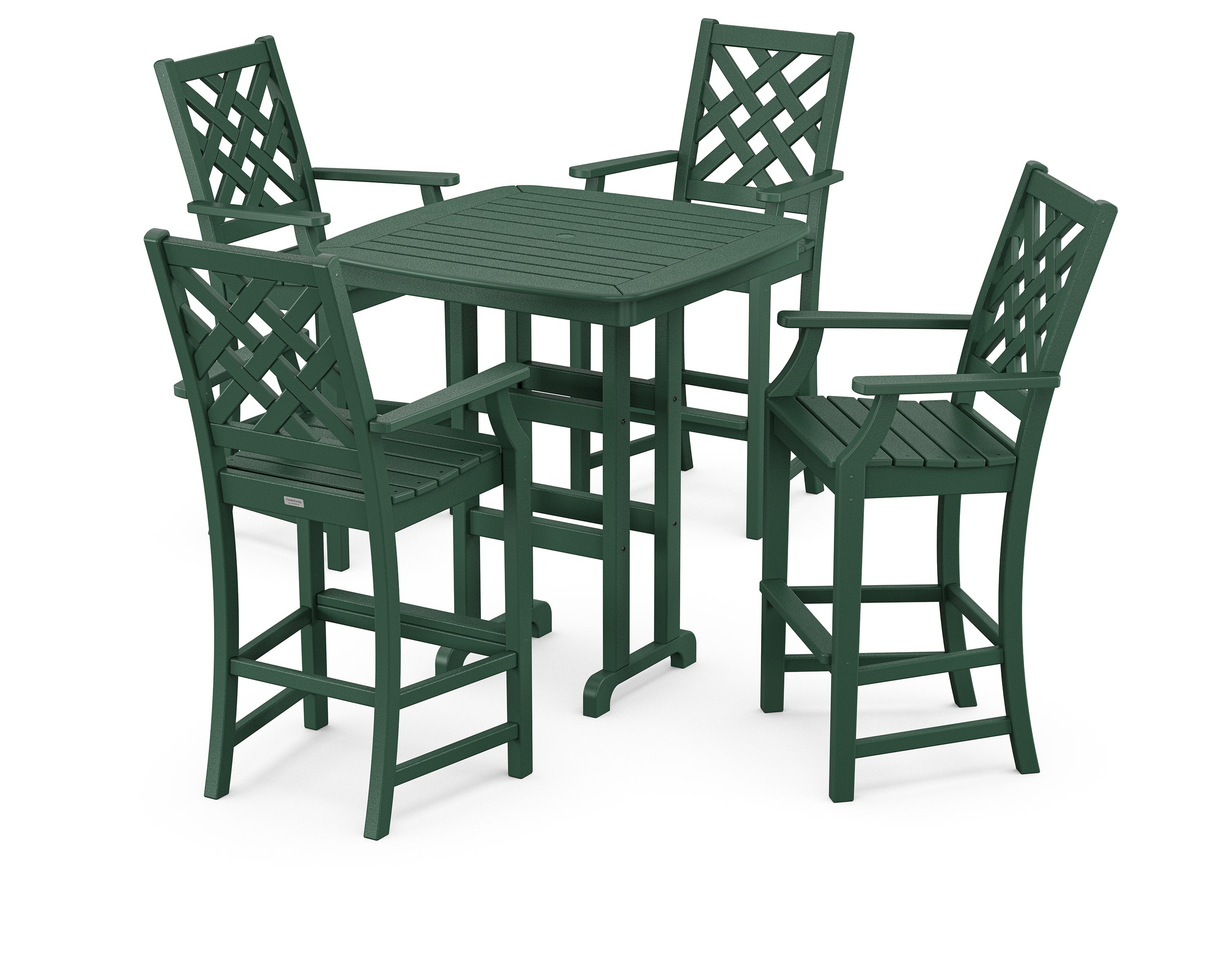 Wovendale 5-Piece Bar Set in Green