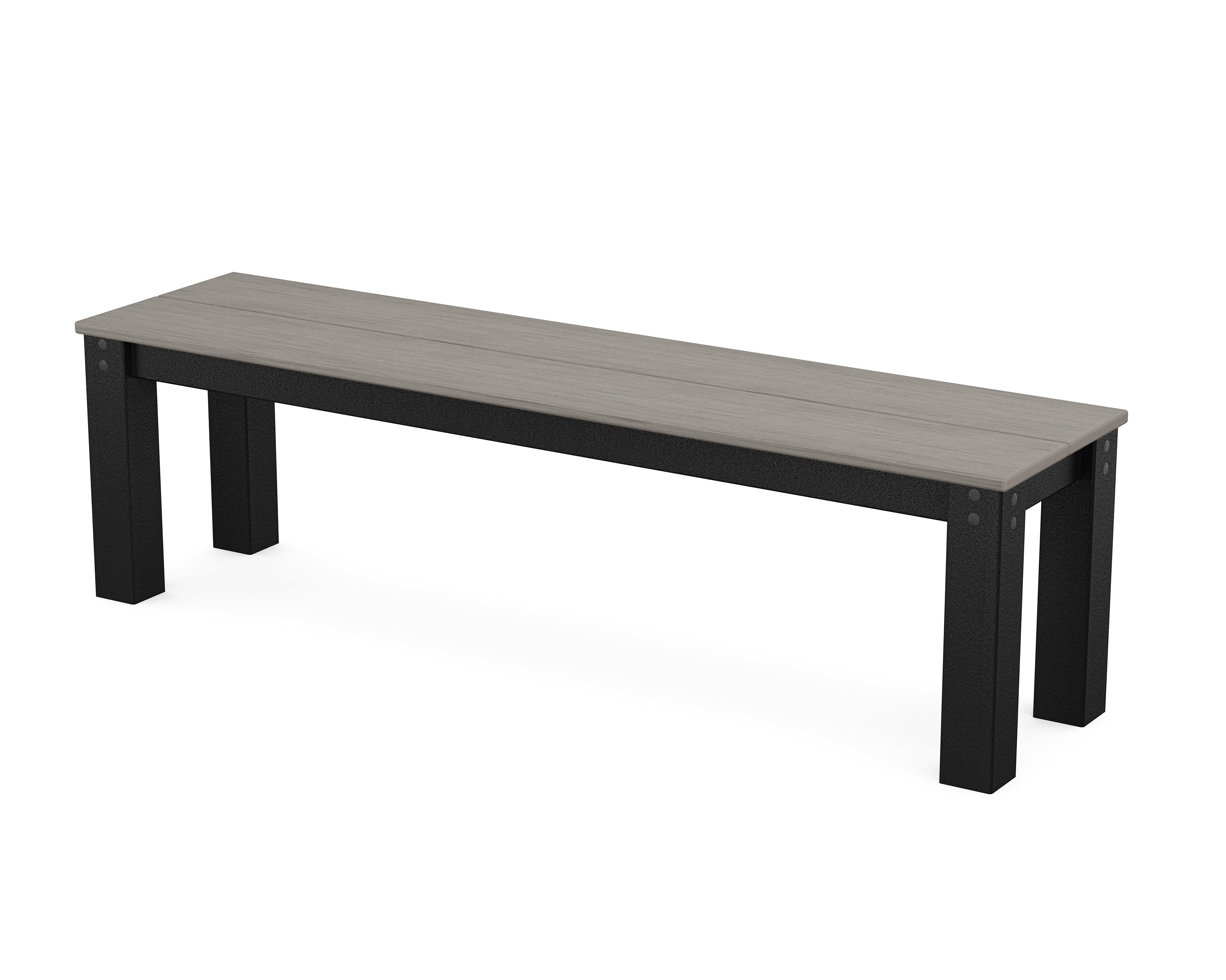 Parsons 60" Bench in Black / Driftwood