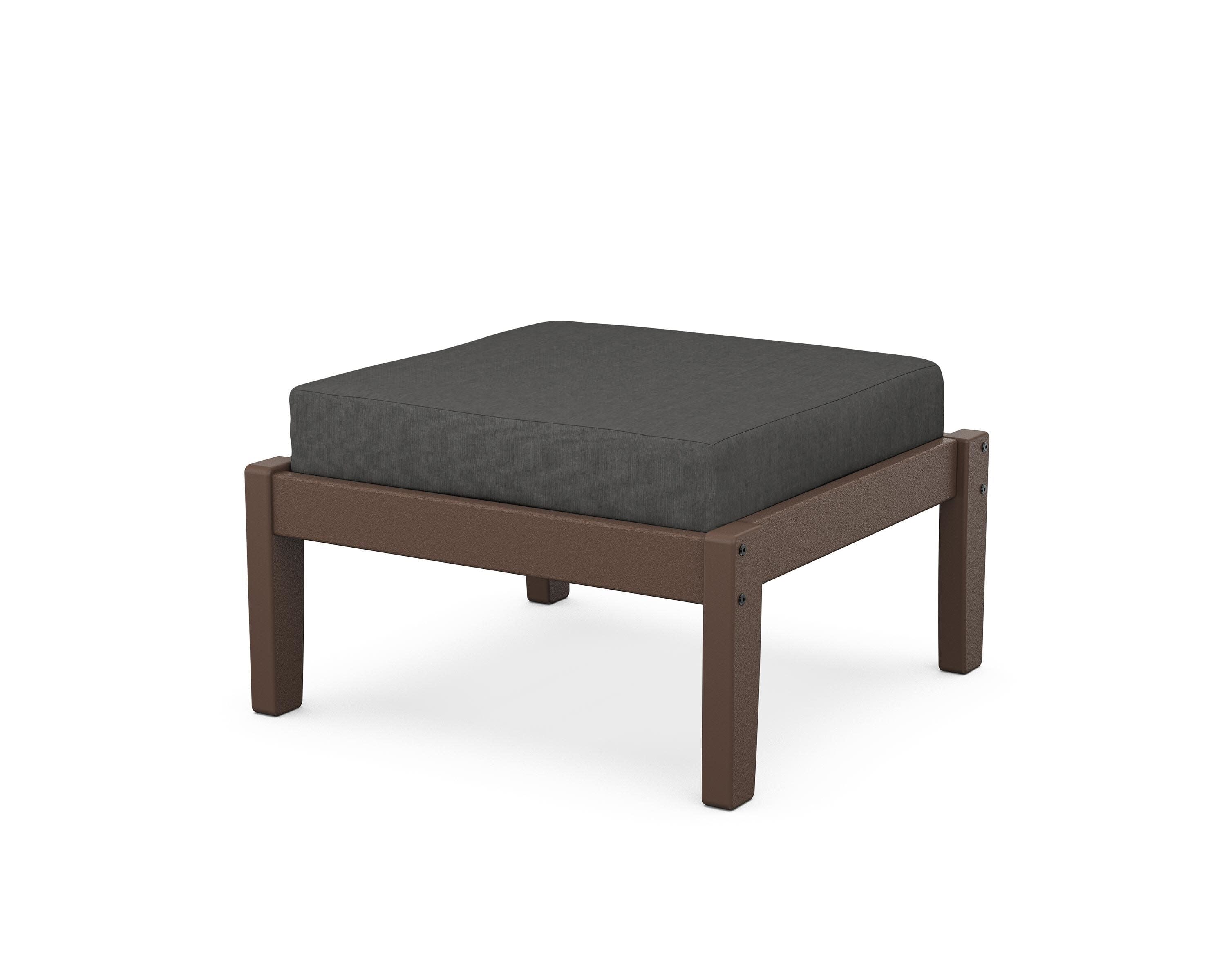 Deep Seating Ottoman in Mahogany / Spectrum Carbon