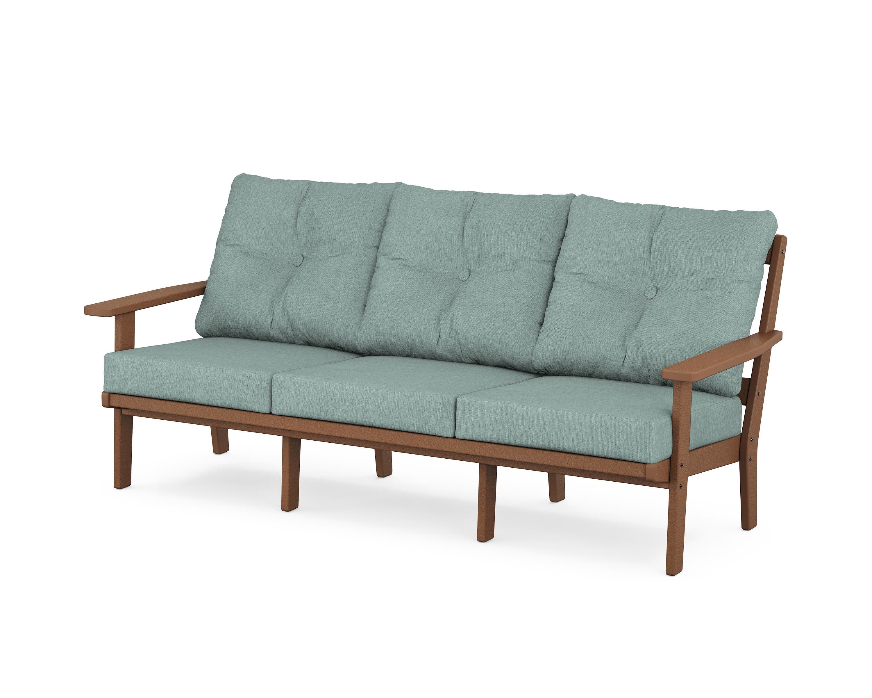 PrairieDeep Seating Sofa in Teak / Glacier Spa