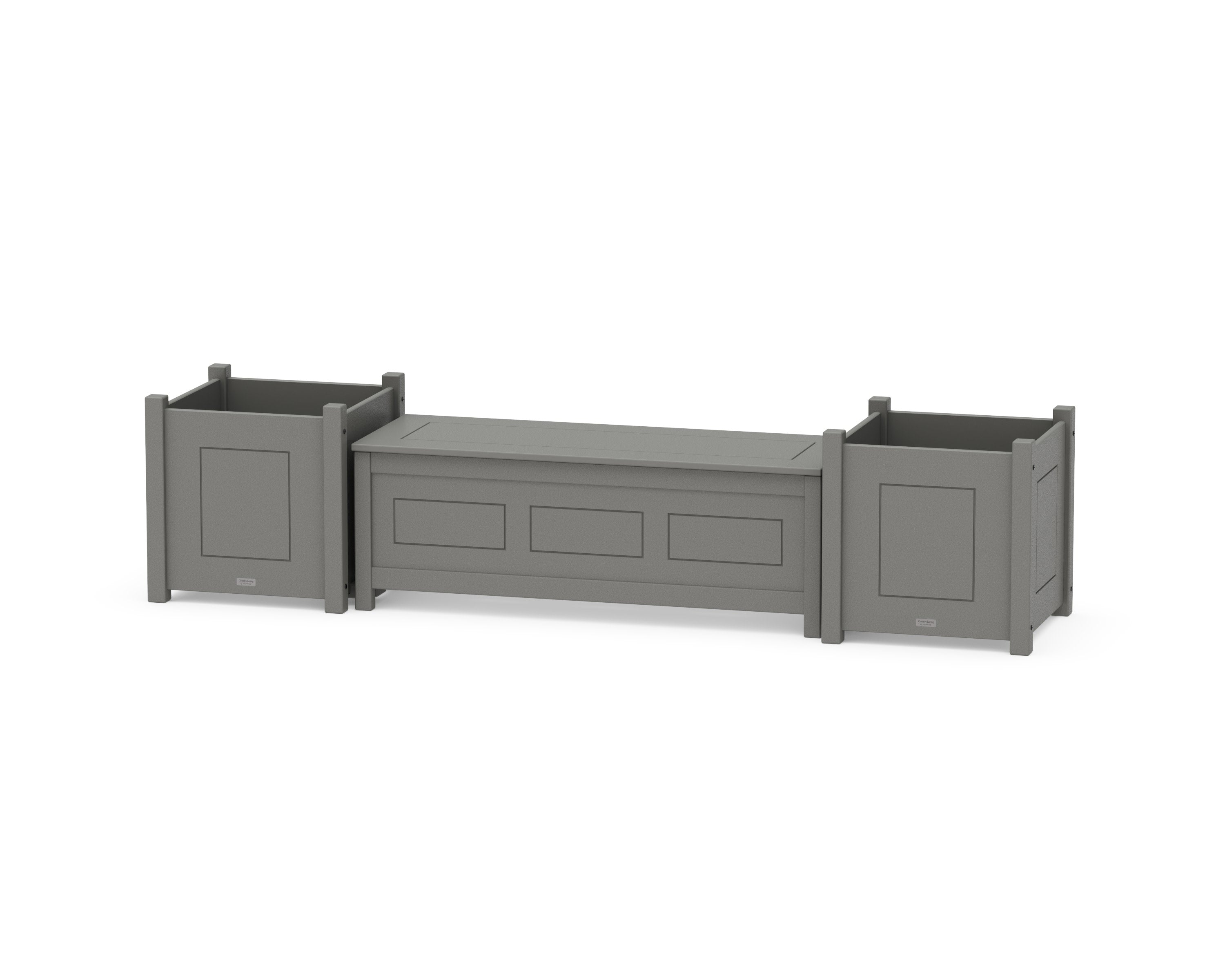 48" Country Living Straight Planter Storage Bench Set- Large