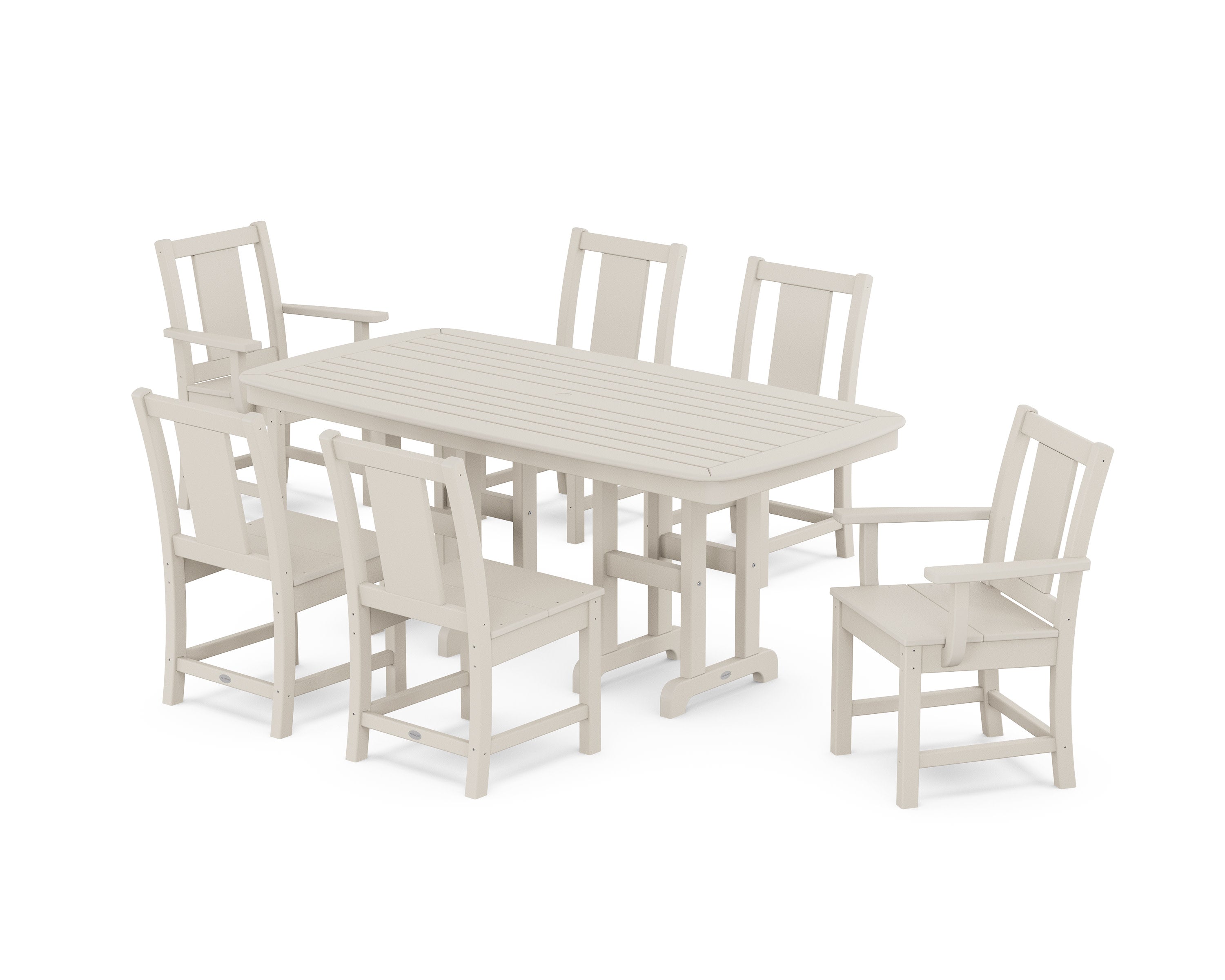 Prairie 7-Piece Dining Set in Sand