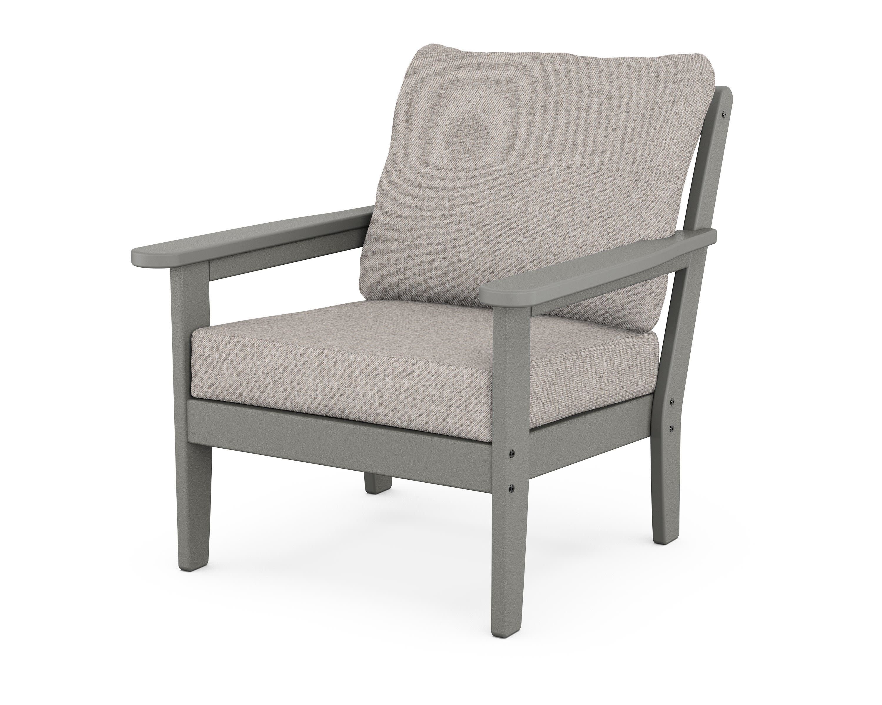Cottage Deep Seating Chair in Slate Grey / Weathered Tweed
