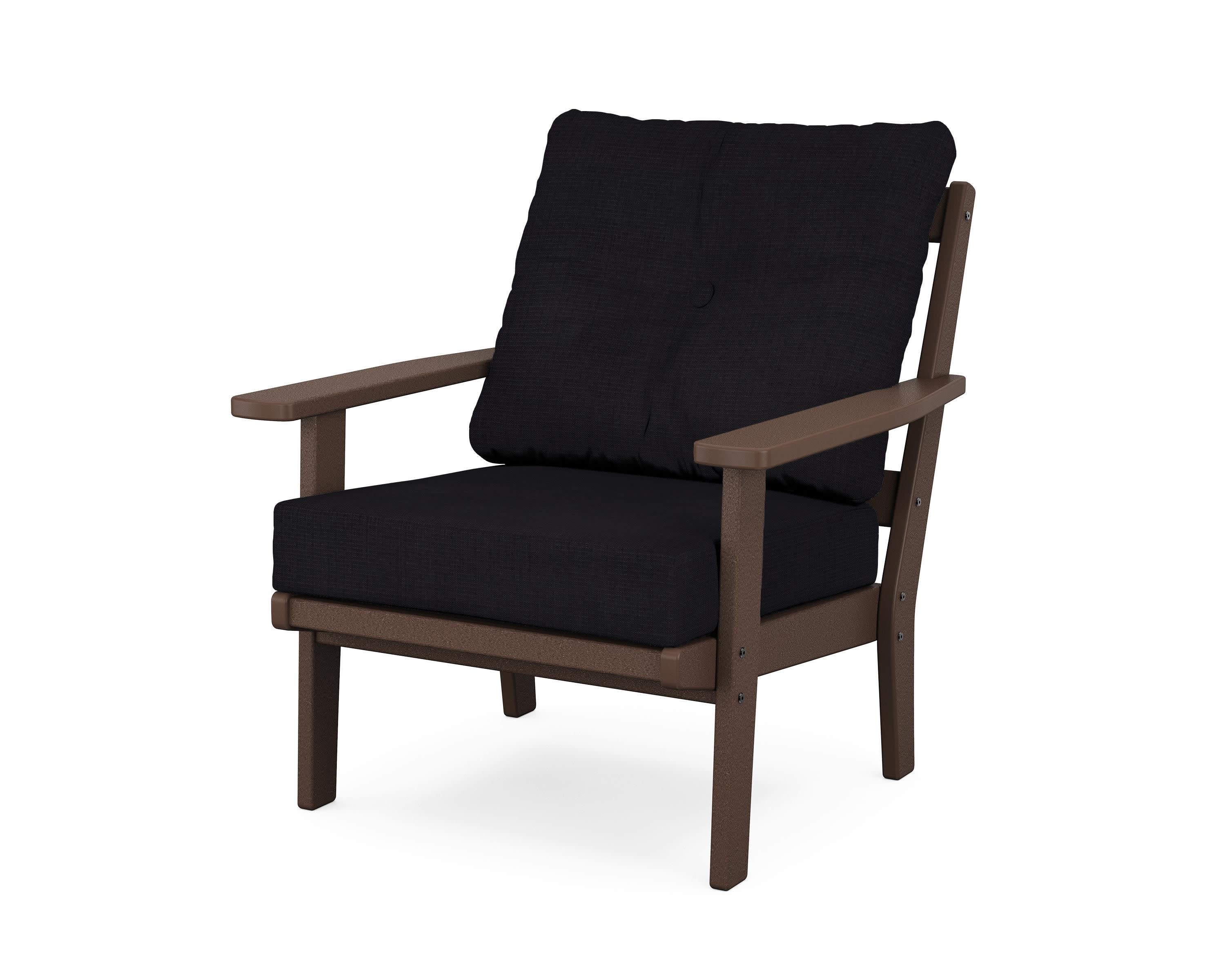Prairie Deep Seating Chair in Mahogany / Midnight Linen