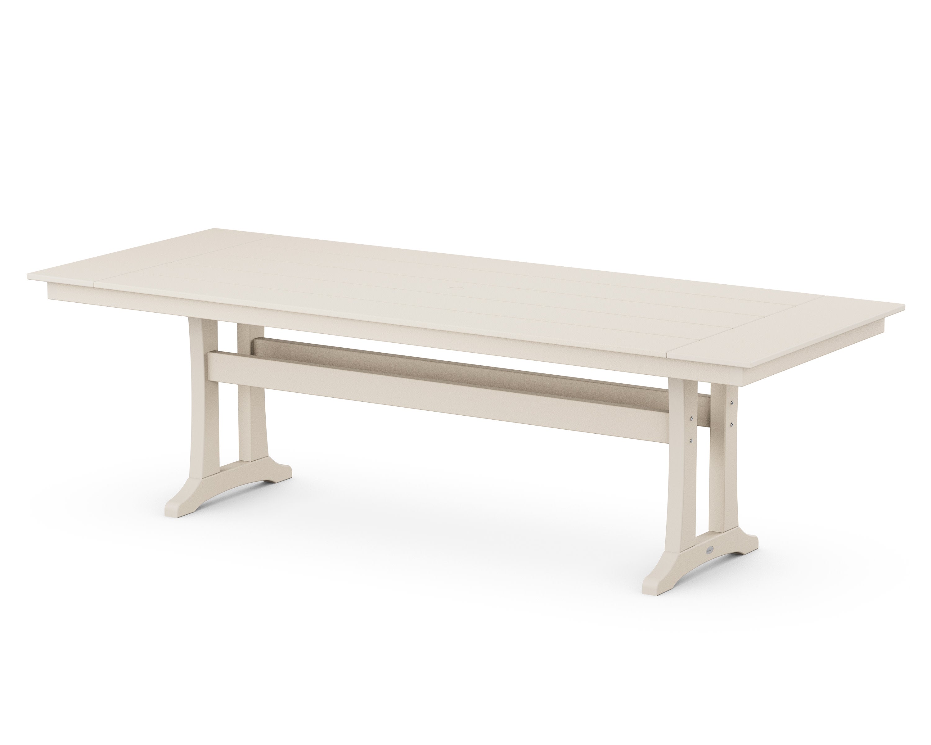 Farmhouse Trestle 38" x 96" Dining Table in Sand