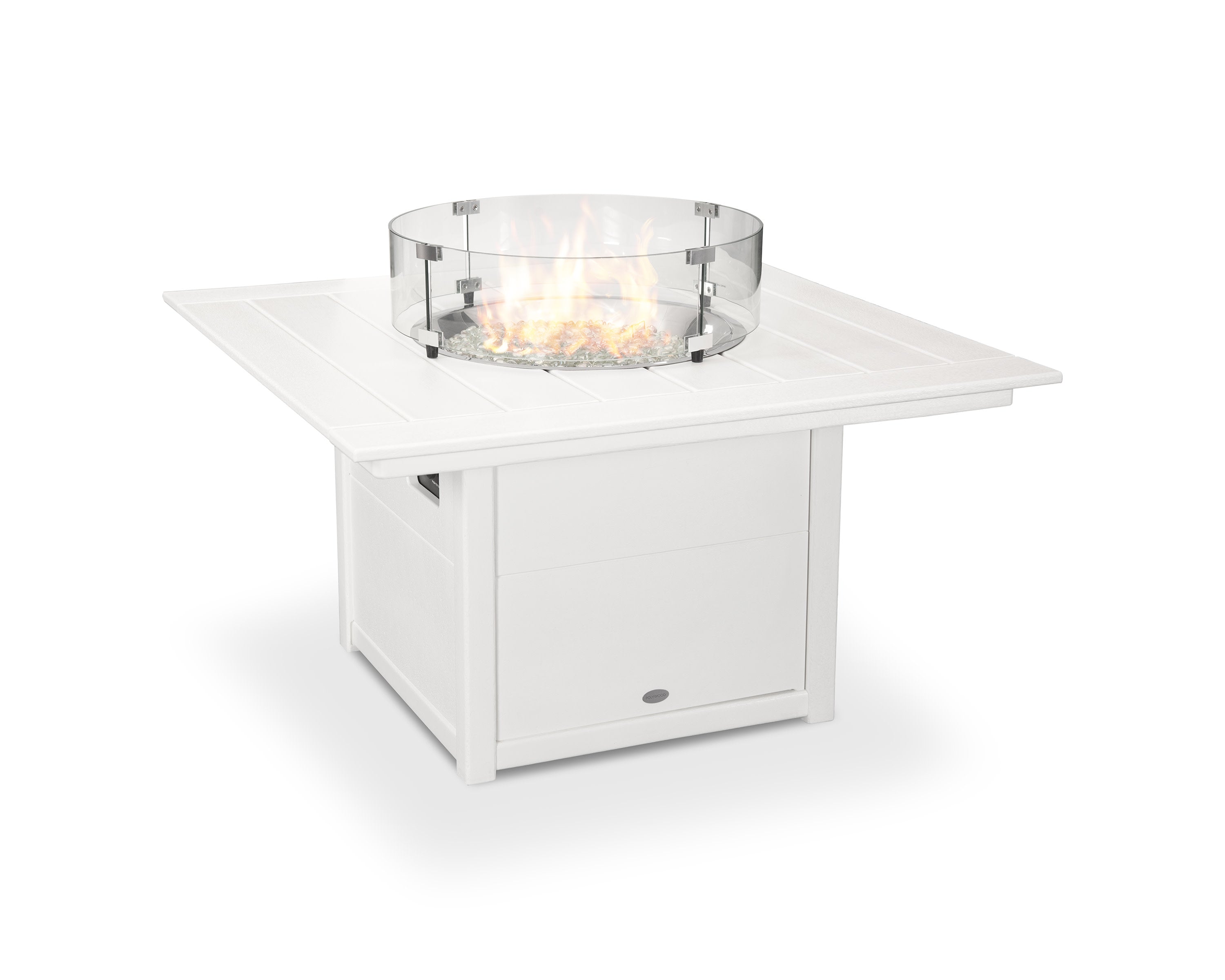 Square 42" Fire Pit Table in White