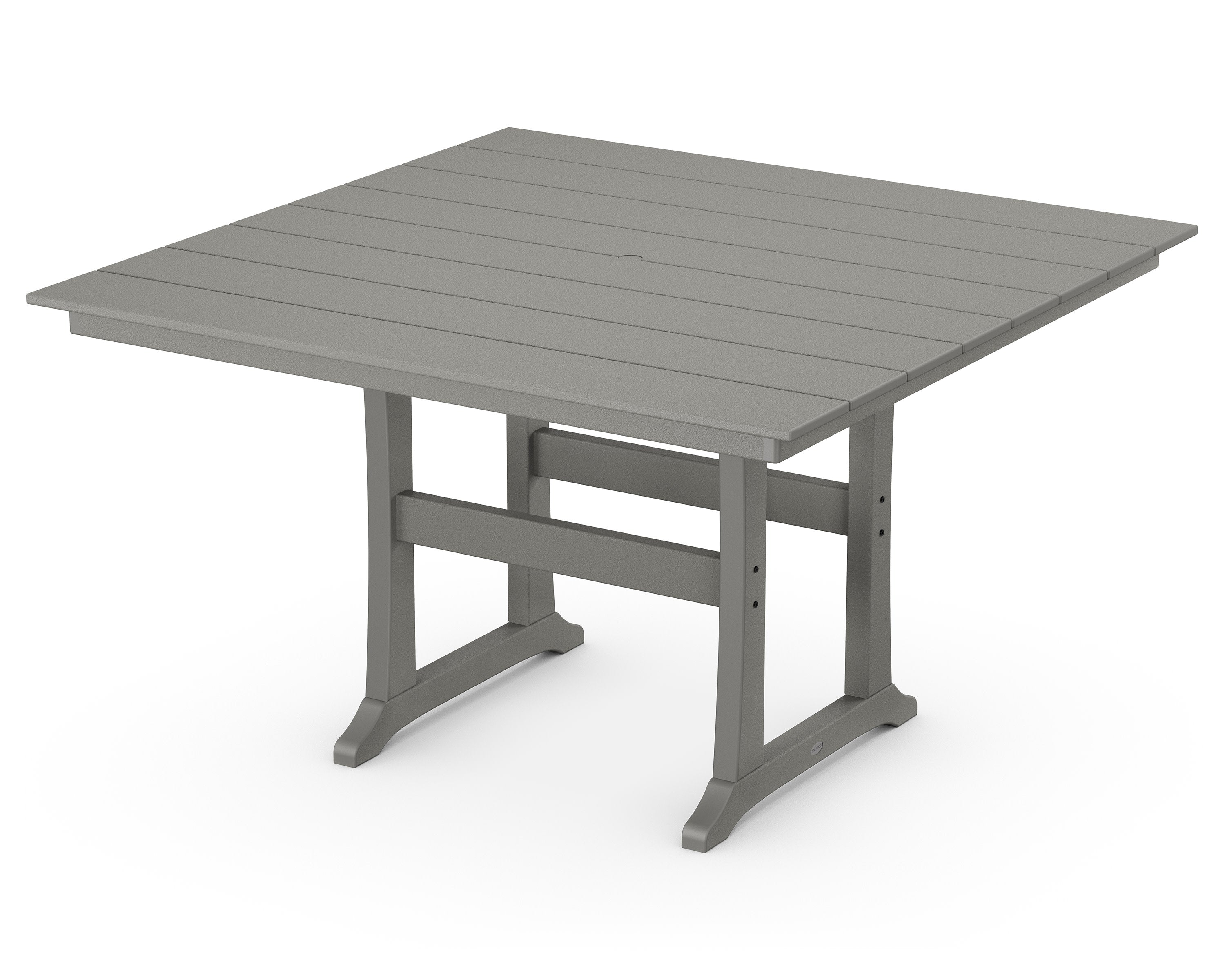 Farmhouse Trestle 59" Counter Table in Slate Grey