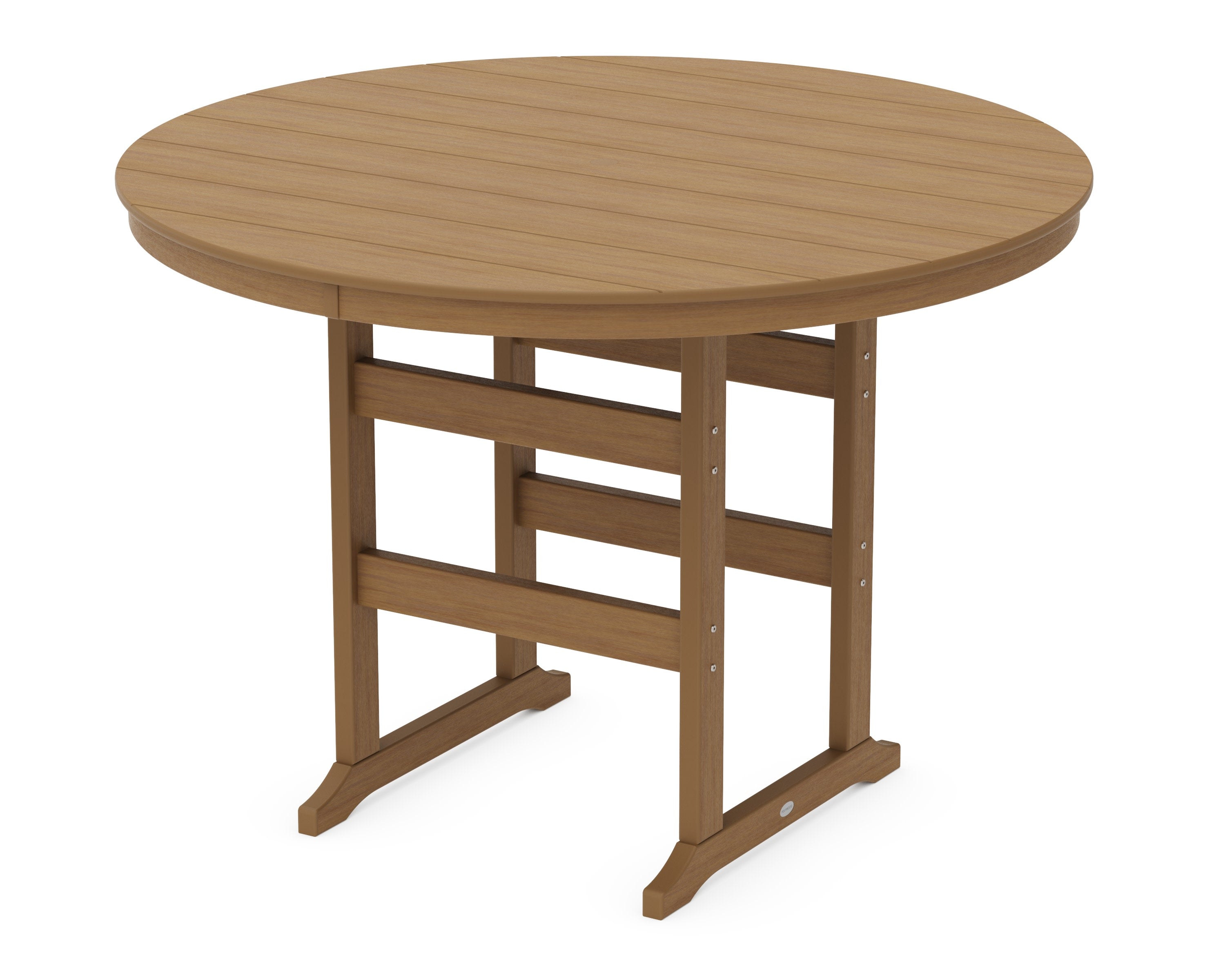 60" Round Farmhouse Bar Table in Natural