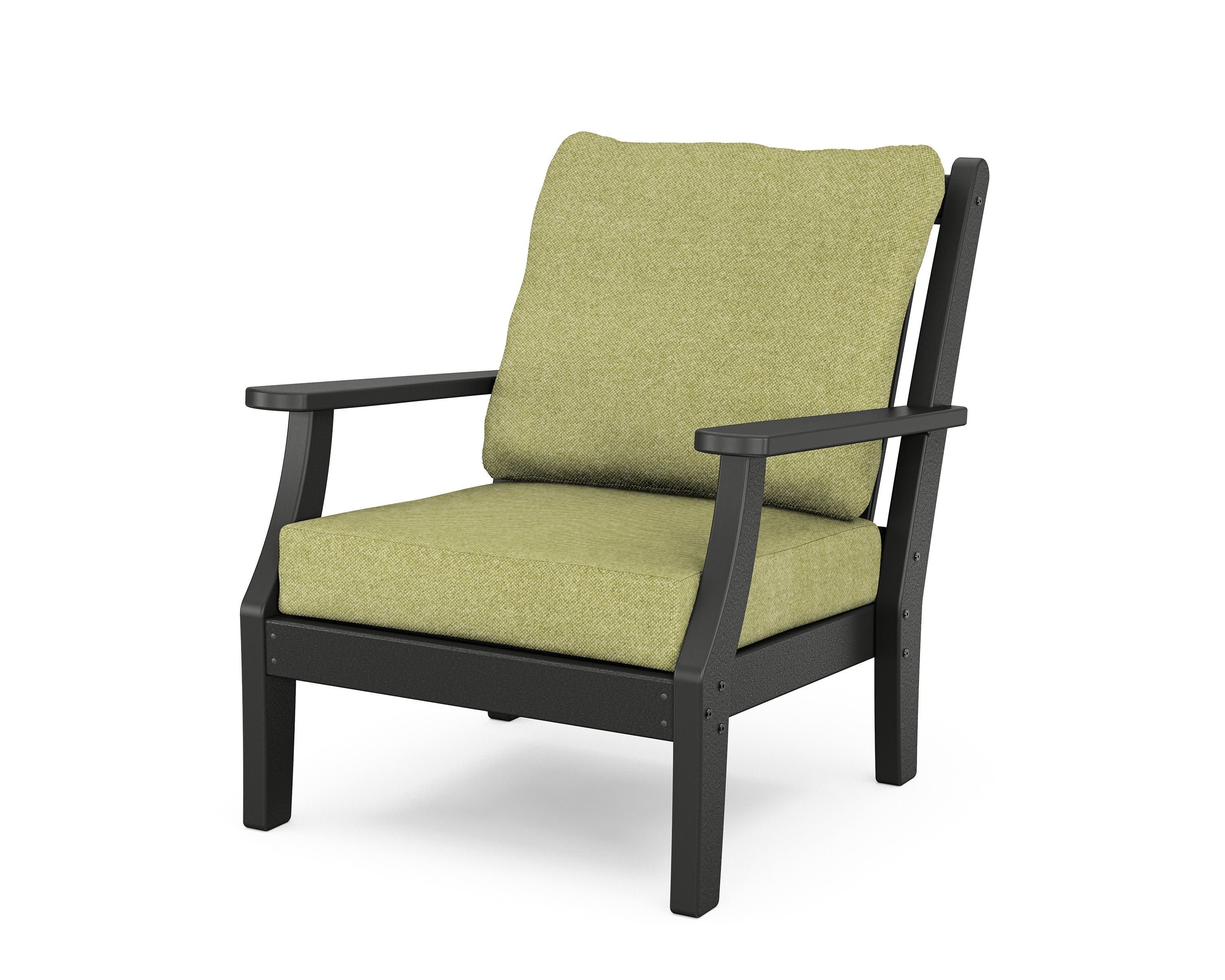 Wovendale Deep Seating Chair in Black / Chartreuse Boucle
