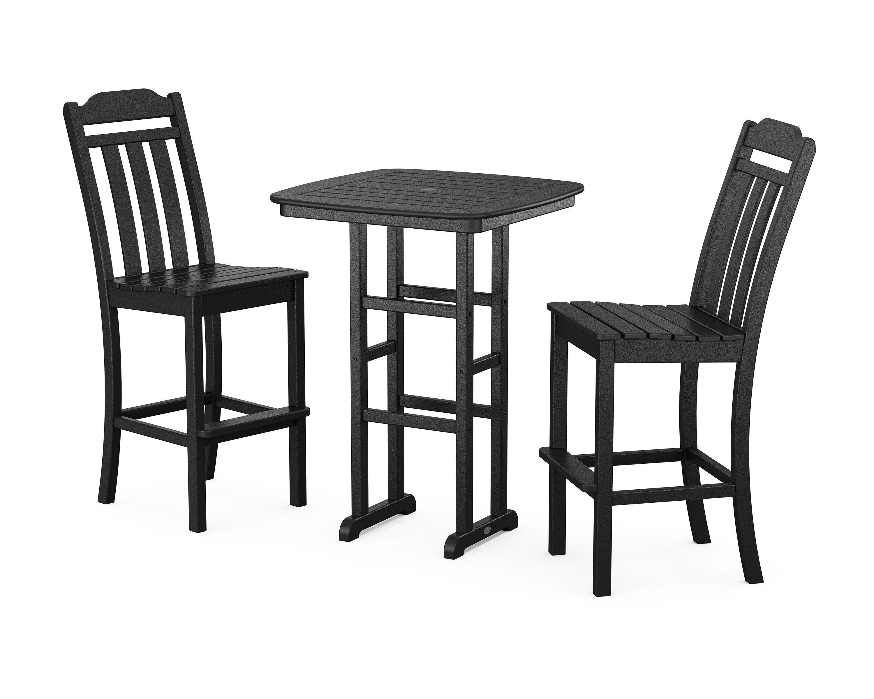 Cottage 3-Piece Bar Set in Black