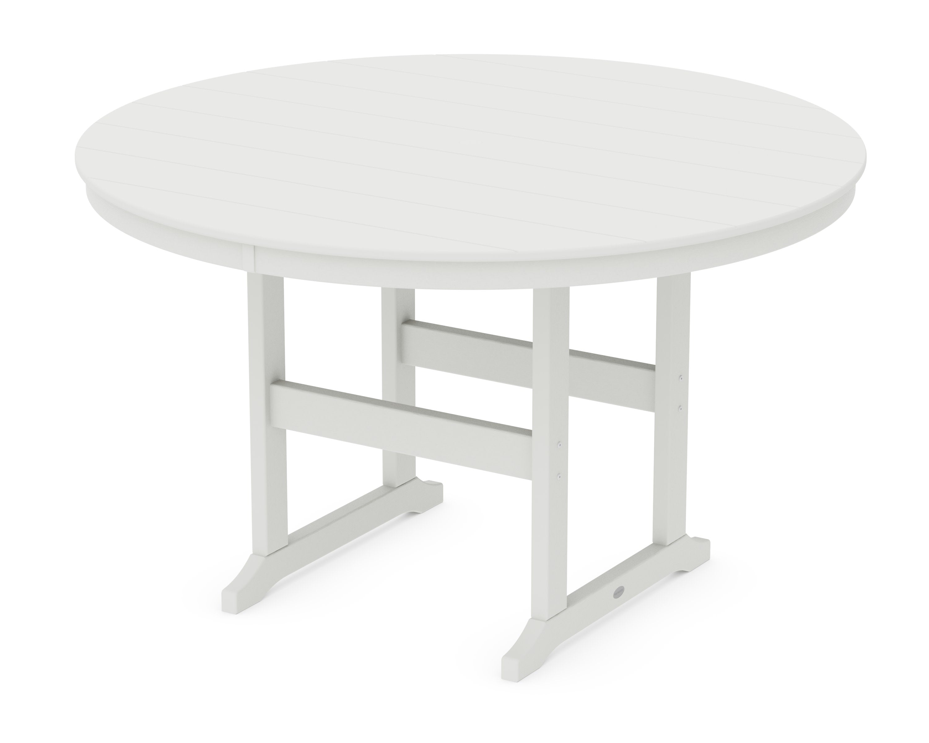 60" Round Farmhouse Counter Table in Vintage White