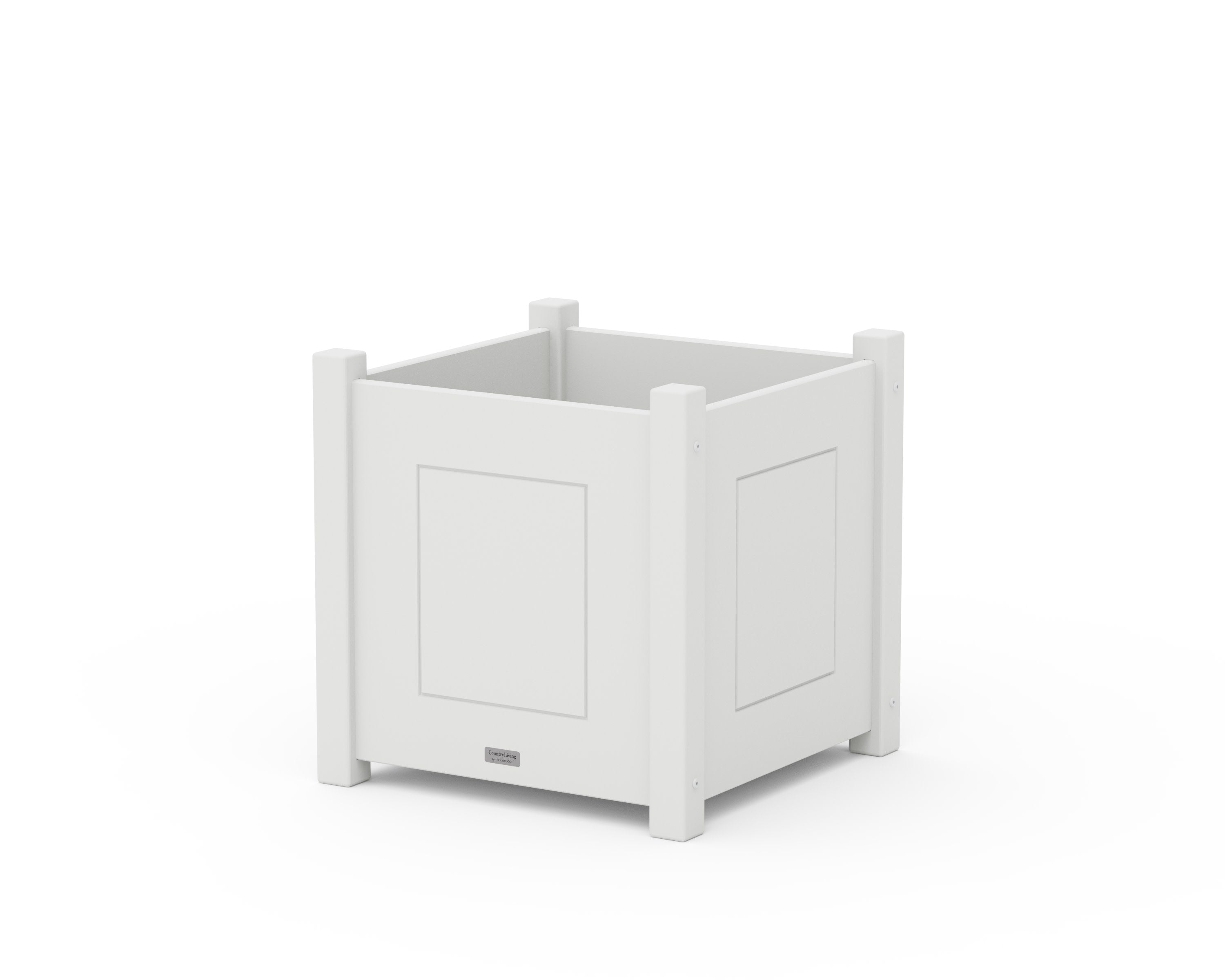 Country Living Large Square Planter Box in White