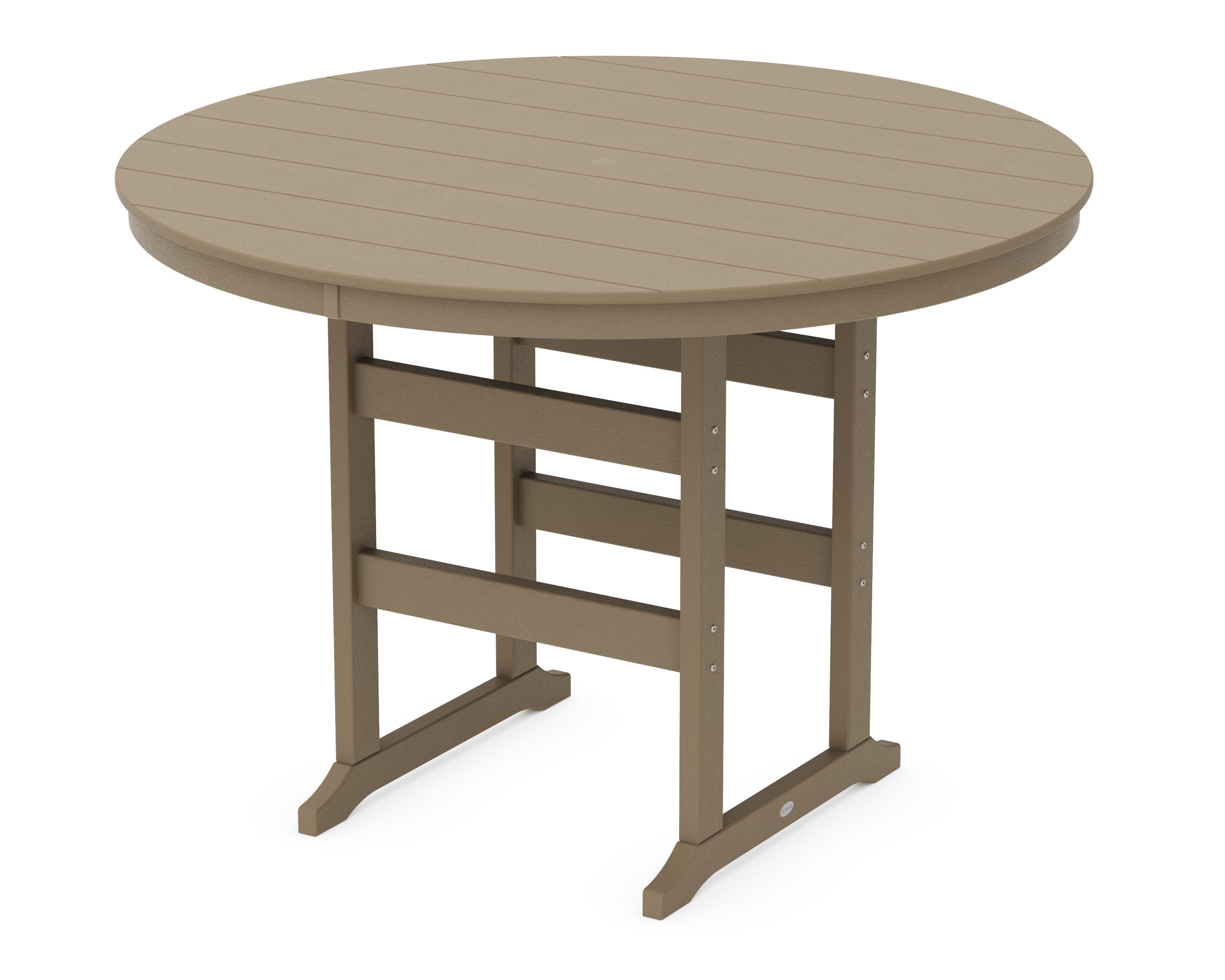 60" Round Farmhouse Bar Table in Vintage Sahara