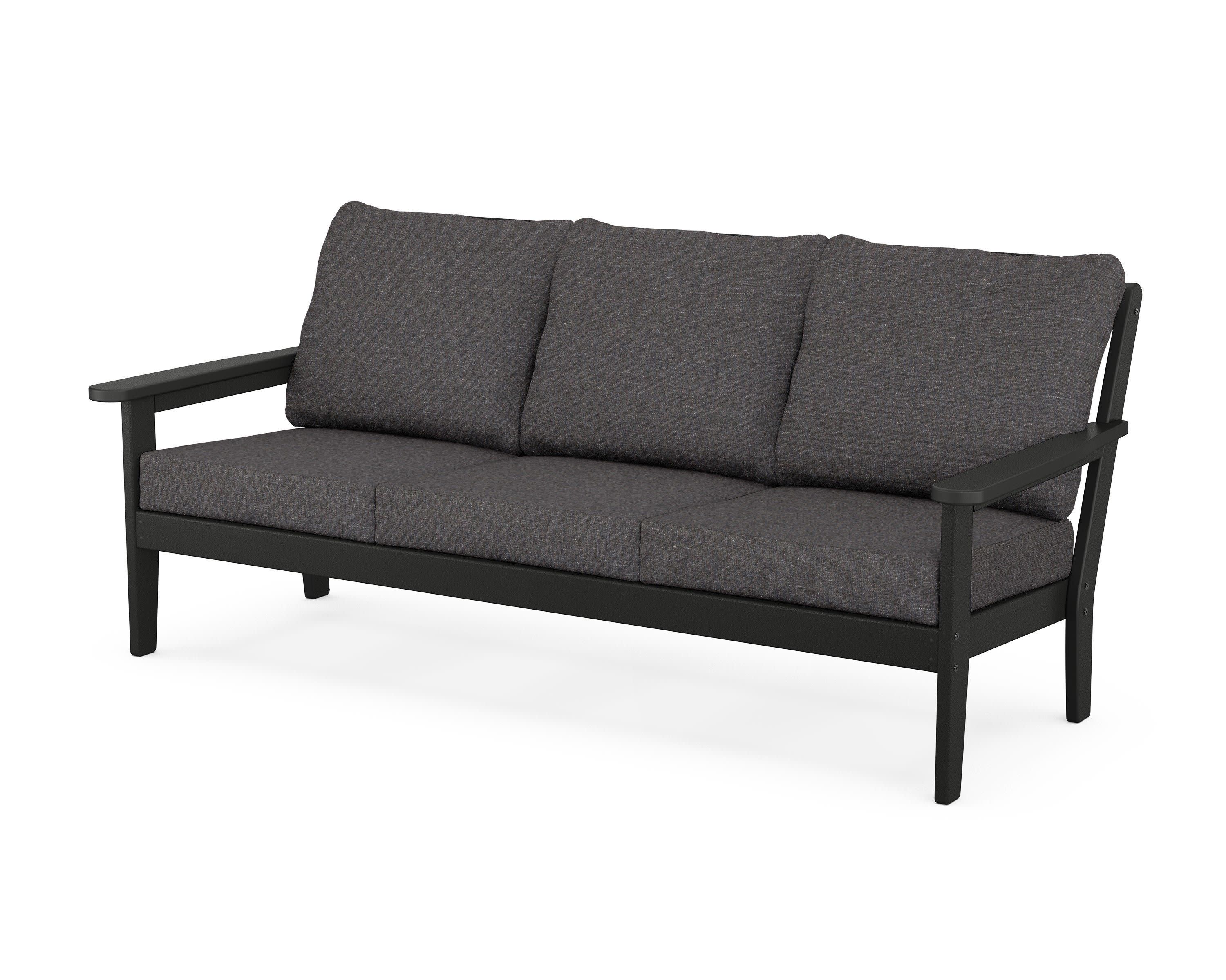 Cottage Deep Seating Sofa in Black / Ash Charcoal