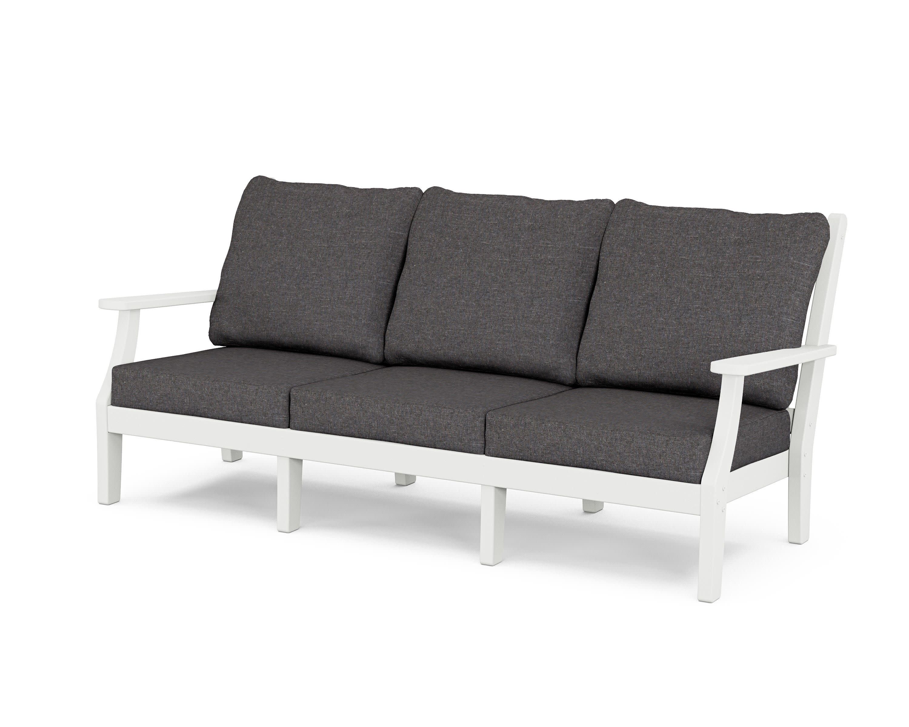 Wovendale Deep Seating Sofa in White / Ash Charcoal