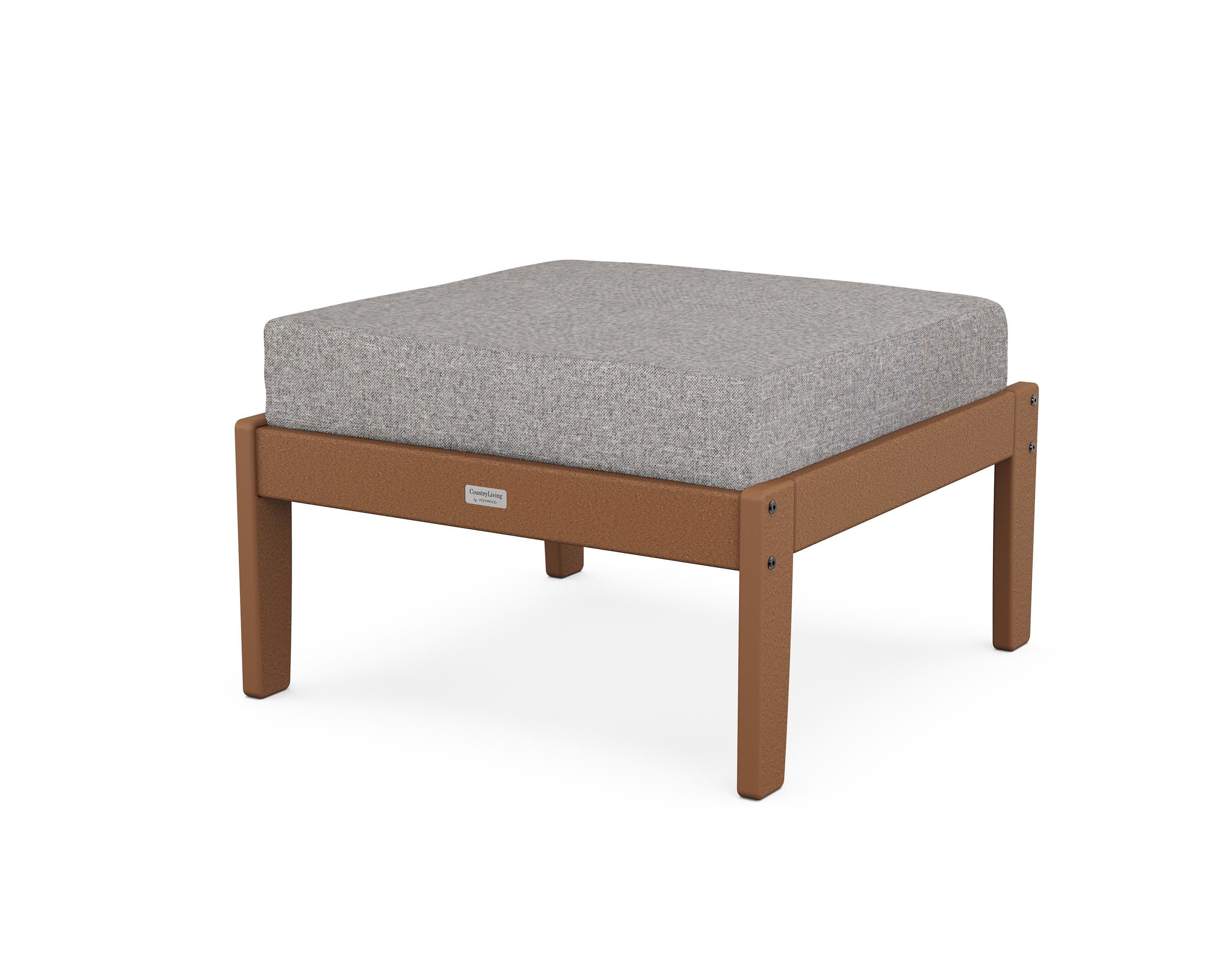 Cottage Deep Seating Ottoman in Teak / Grey Mist