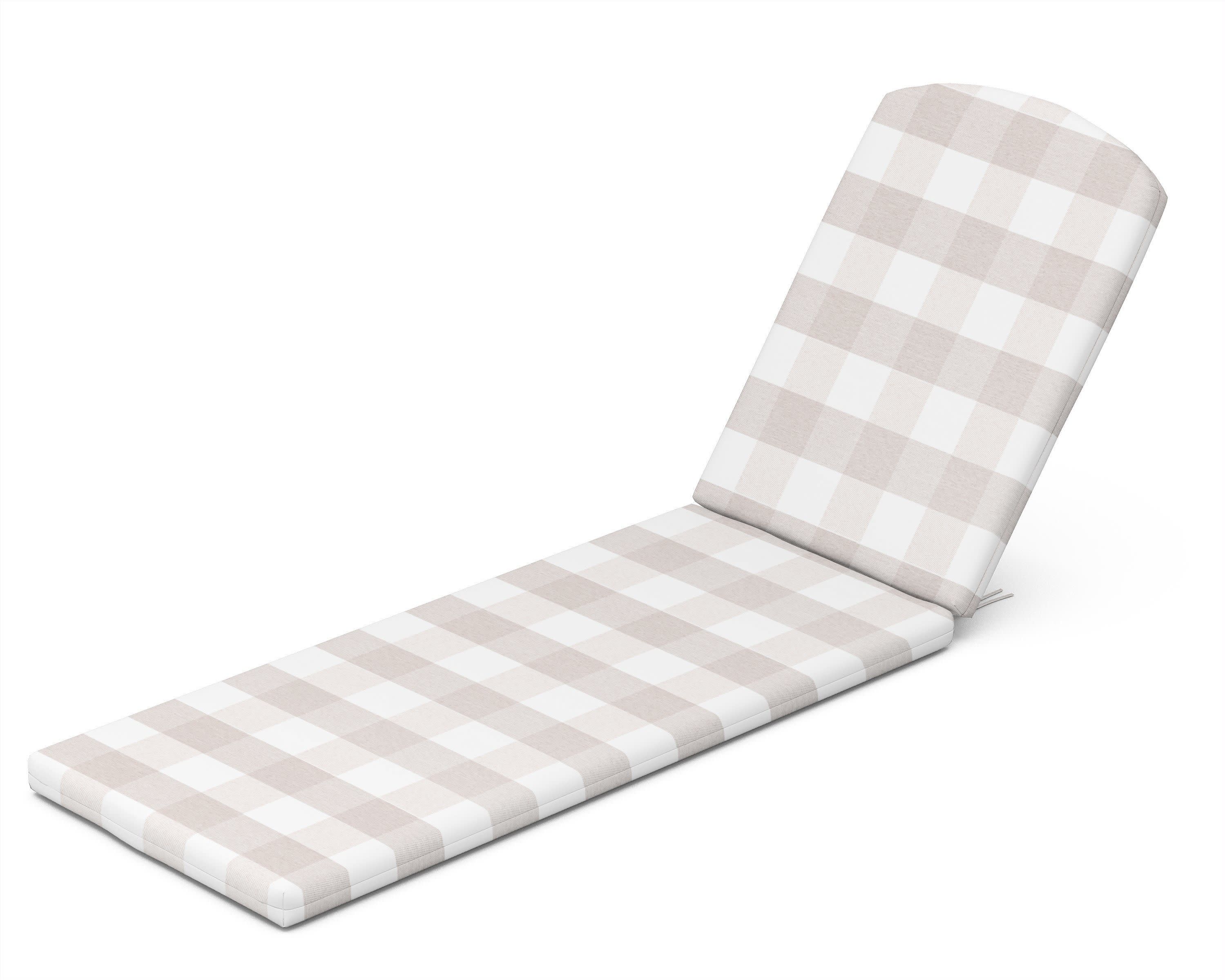 Chaise Cushion in Buffalo Plaid Dune Burlap