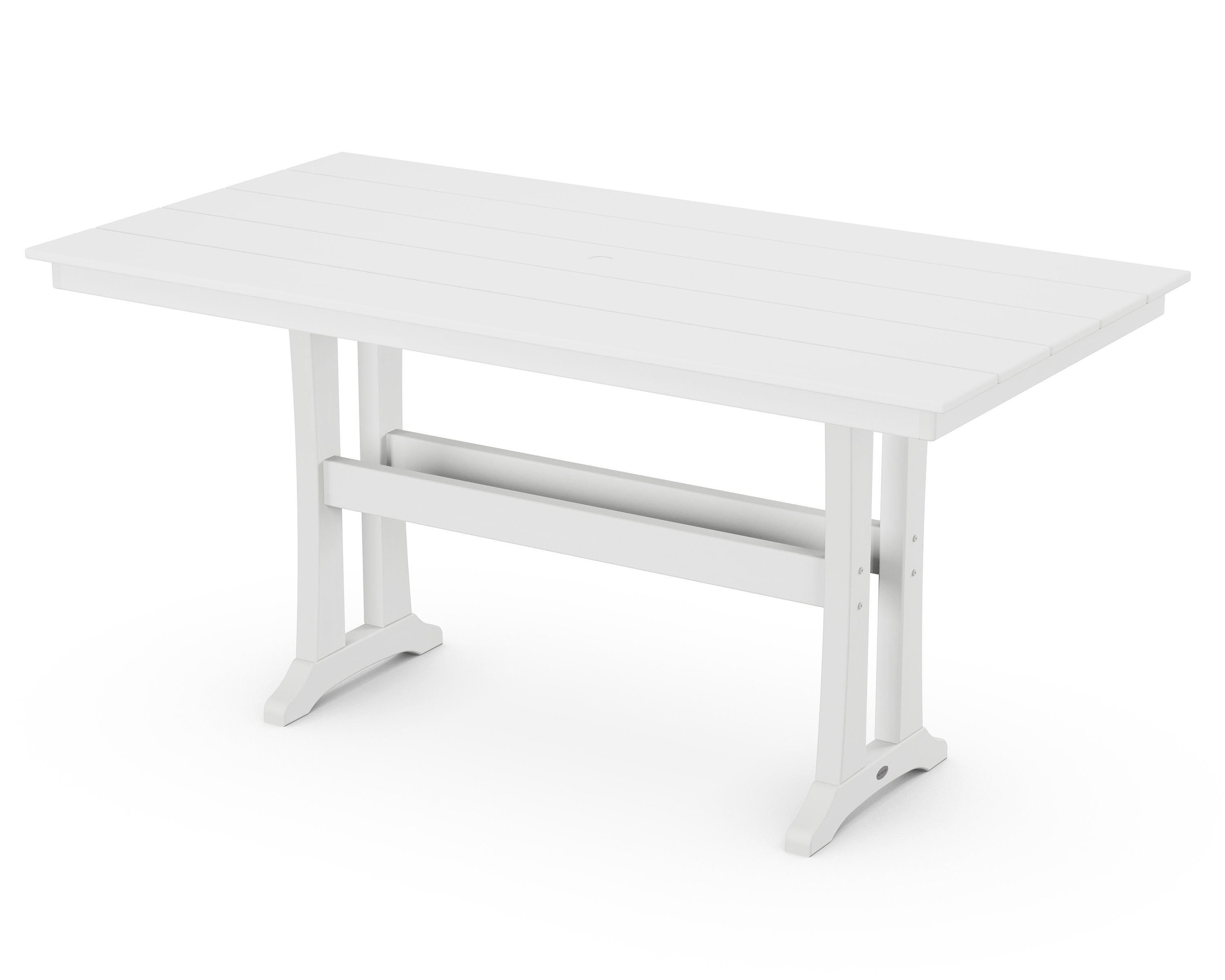 Farmhouse Trestle 37" x 72" Counter Table in White