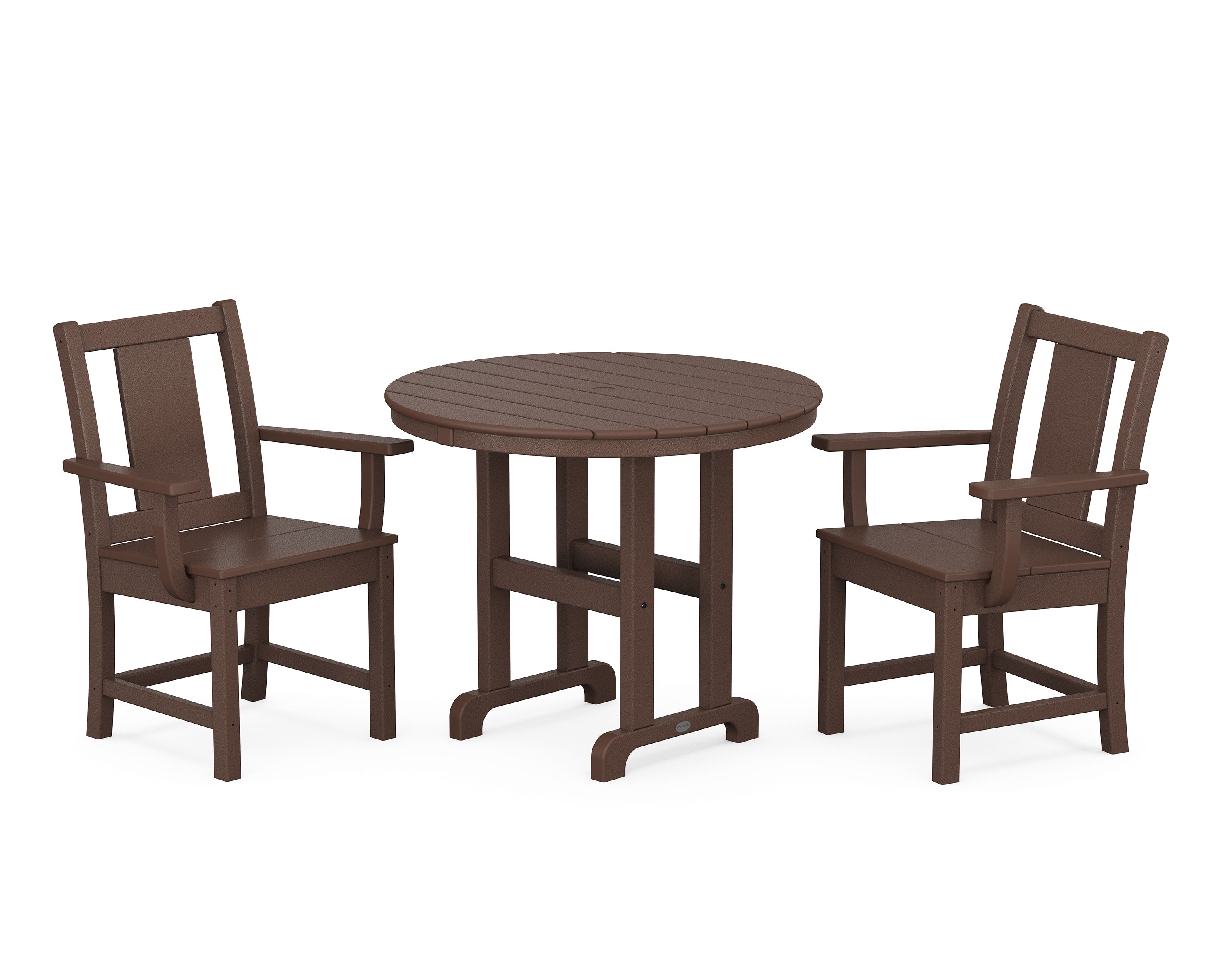 Prairie 3-Piece Farmhouse Dining Set in Mahogany