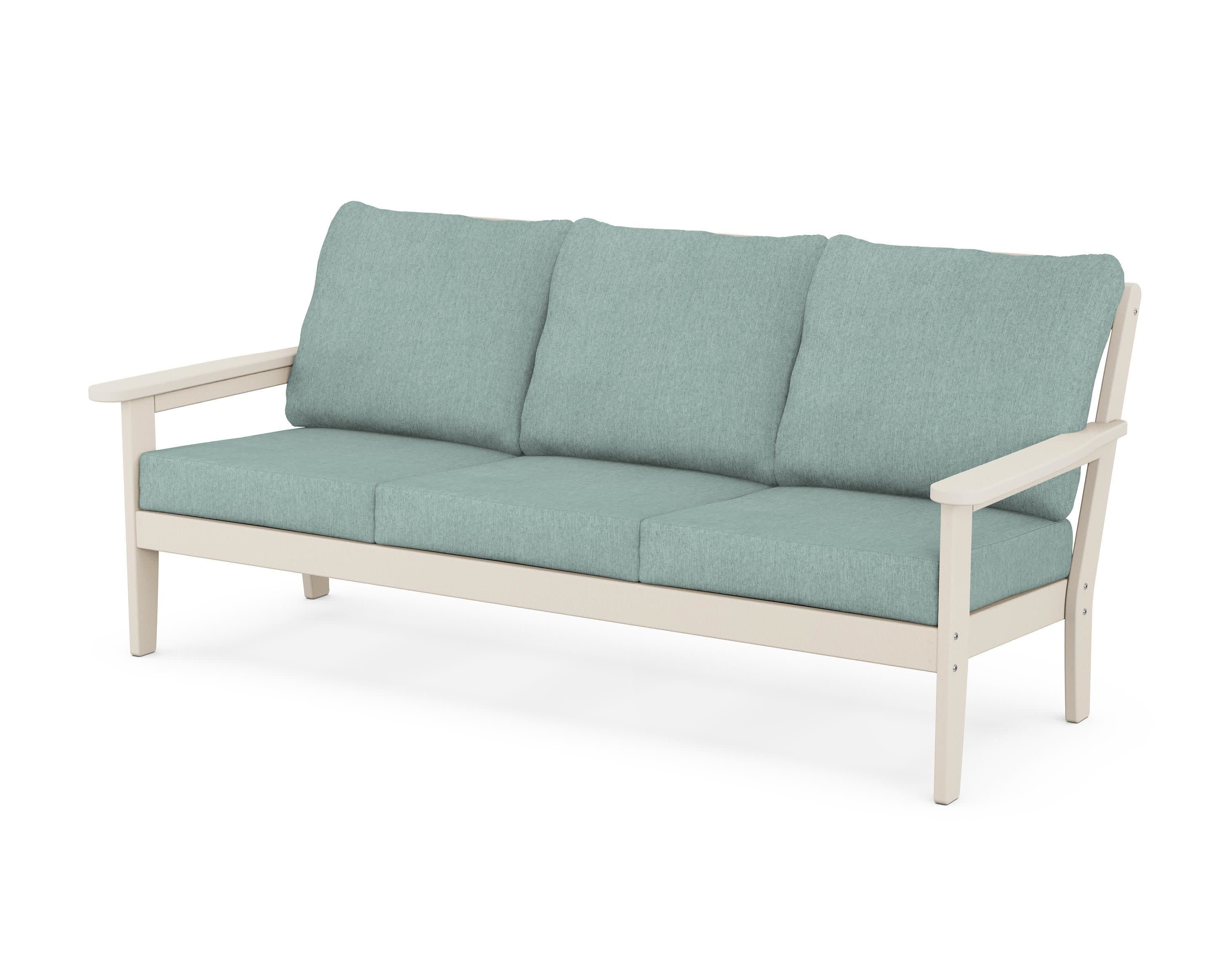 Cottage Deep Seating Sofa in Sand / Glacier Spa