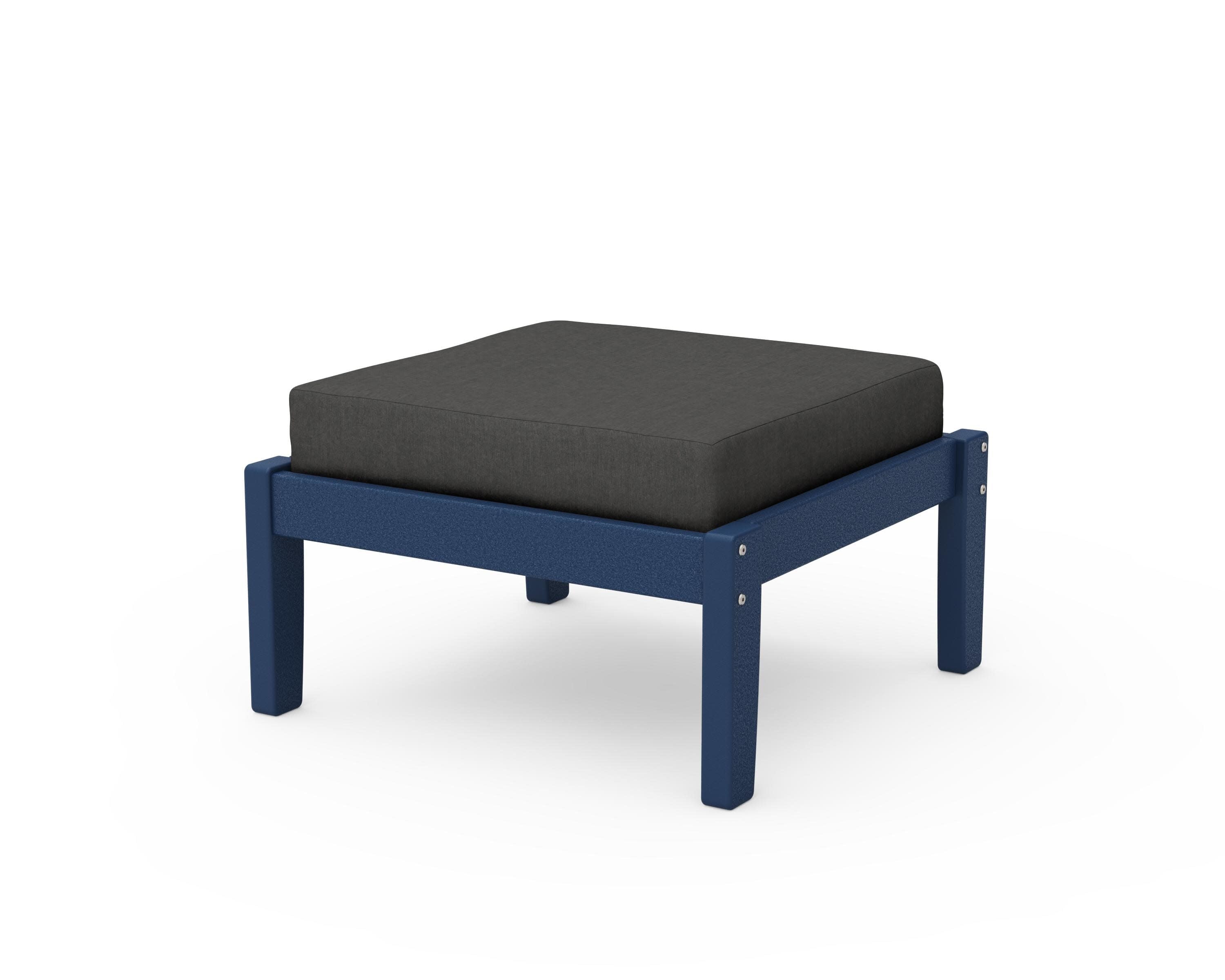 Deep Seating Ottoman in Navy / Spectrum Carbon