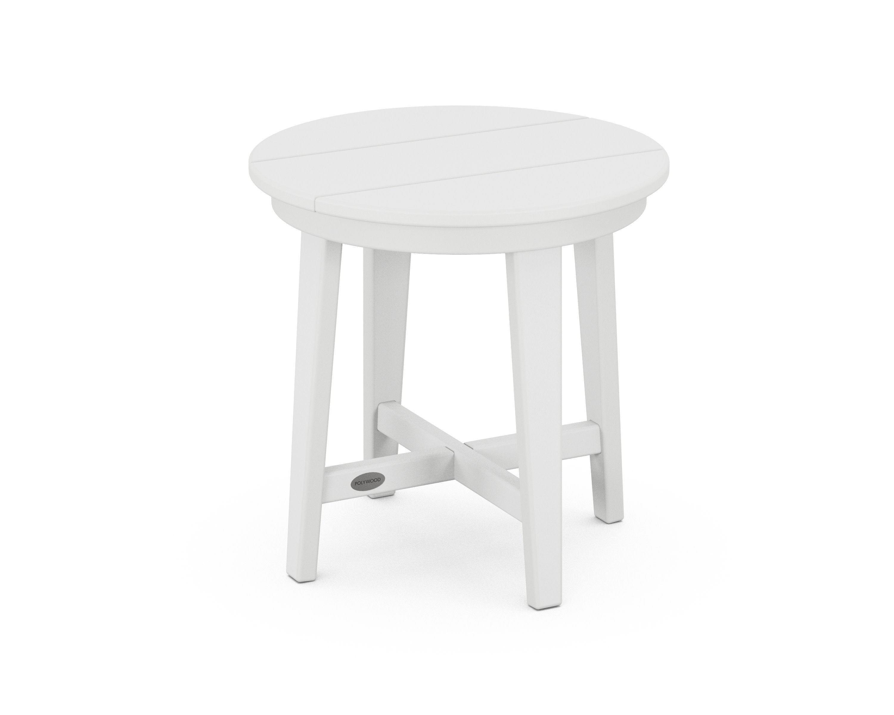 Newport 19" Round End Table in White