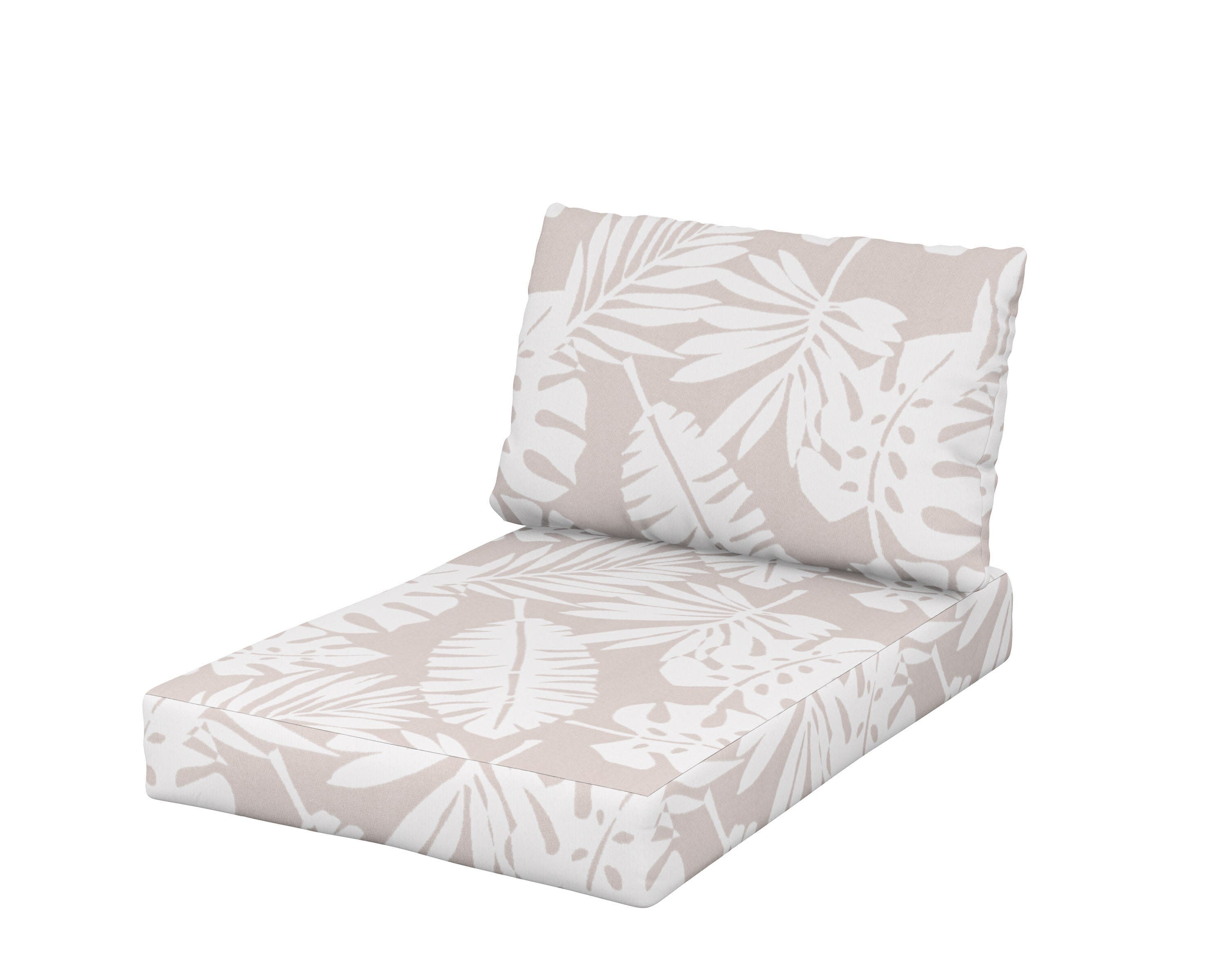 Daybed Swing Seat/Back Cushion in Leaf Dune Burlap