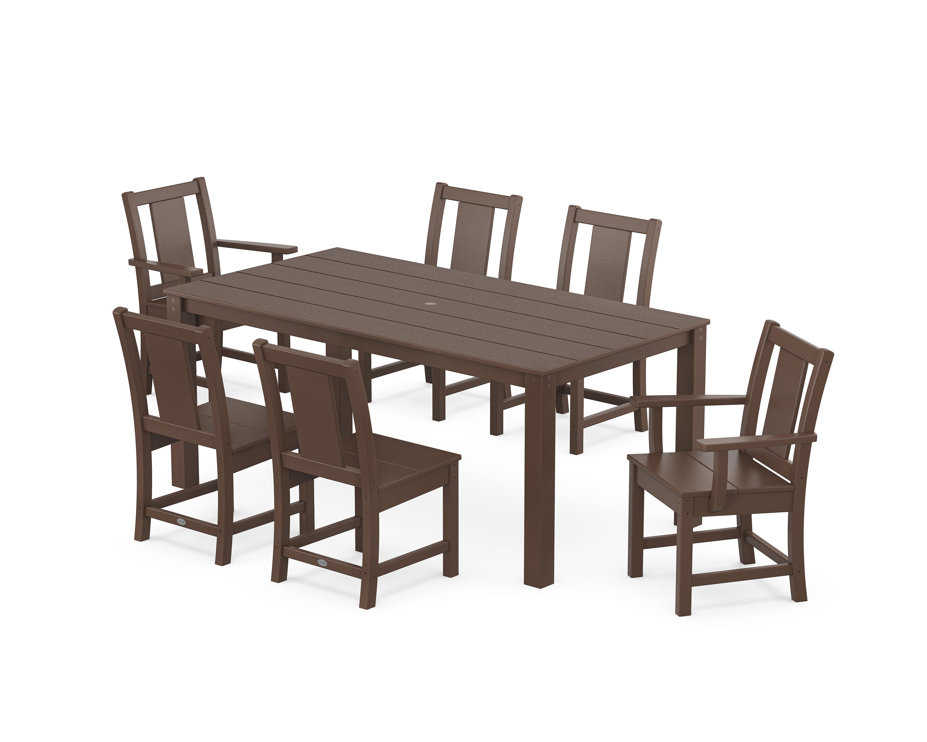 Prairie 7-Piece Parsons Dining Set in Mahogany