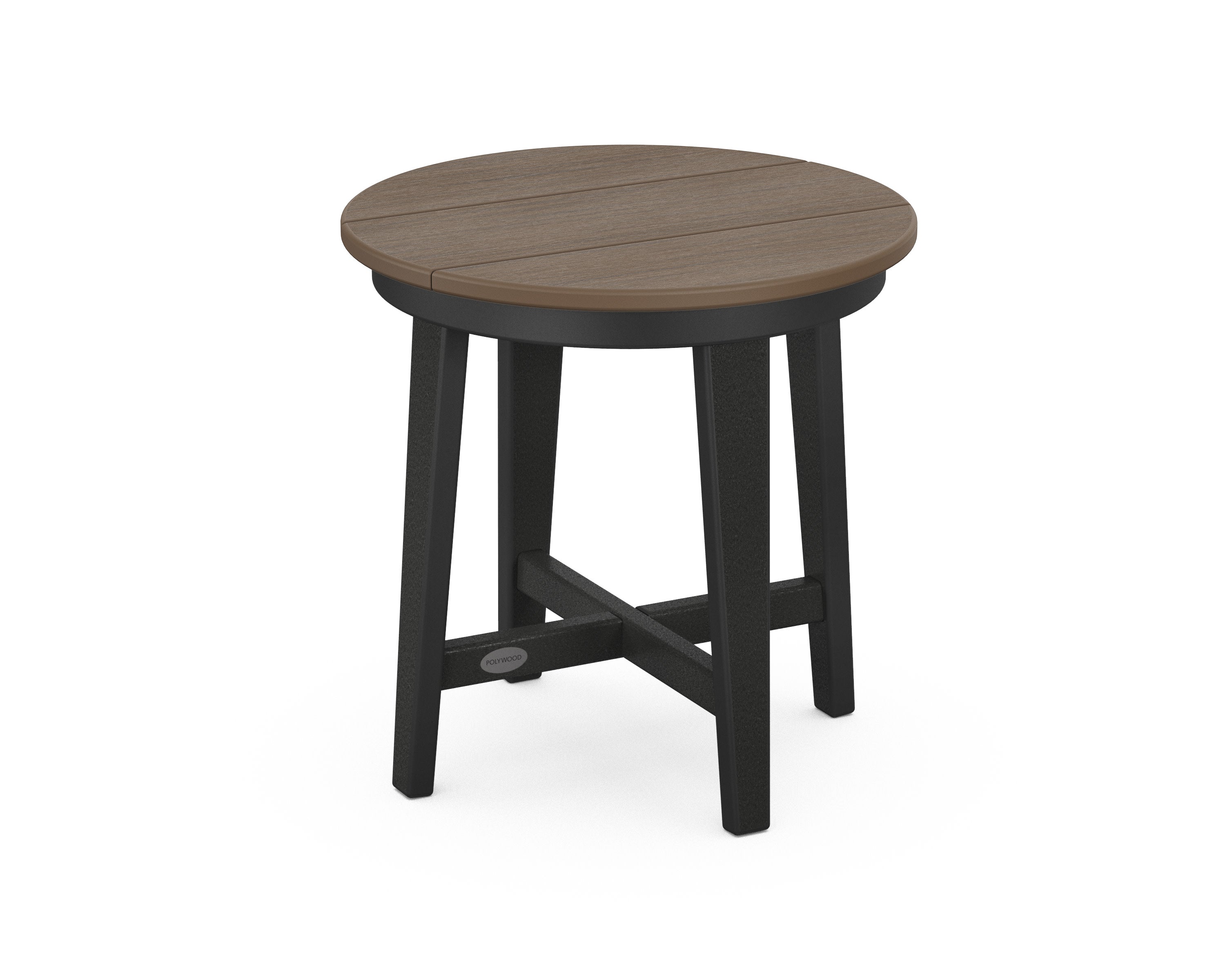 Newport 19" Round End Table in Black / Kona