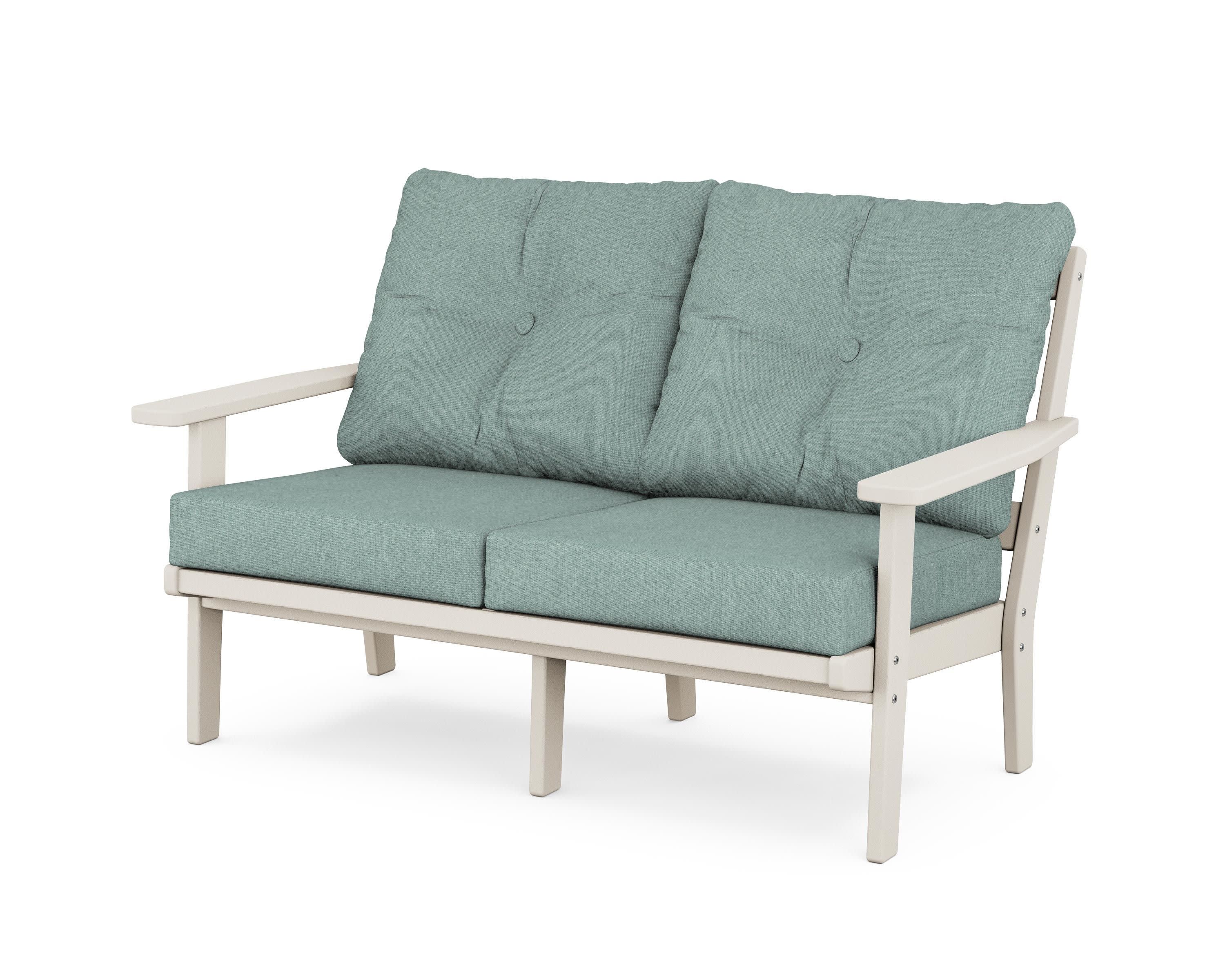 Prairie Deep SeatingLoveseat in Sand / Glacier Spa