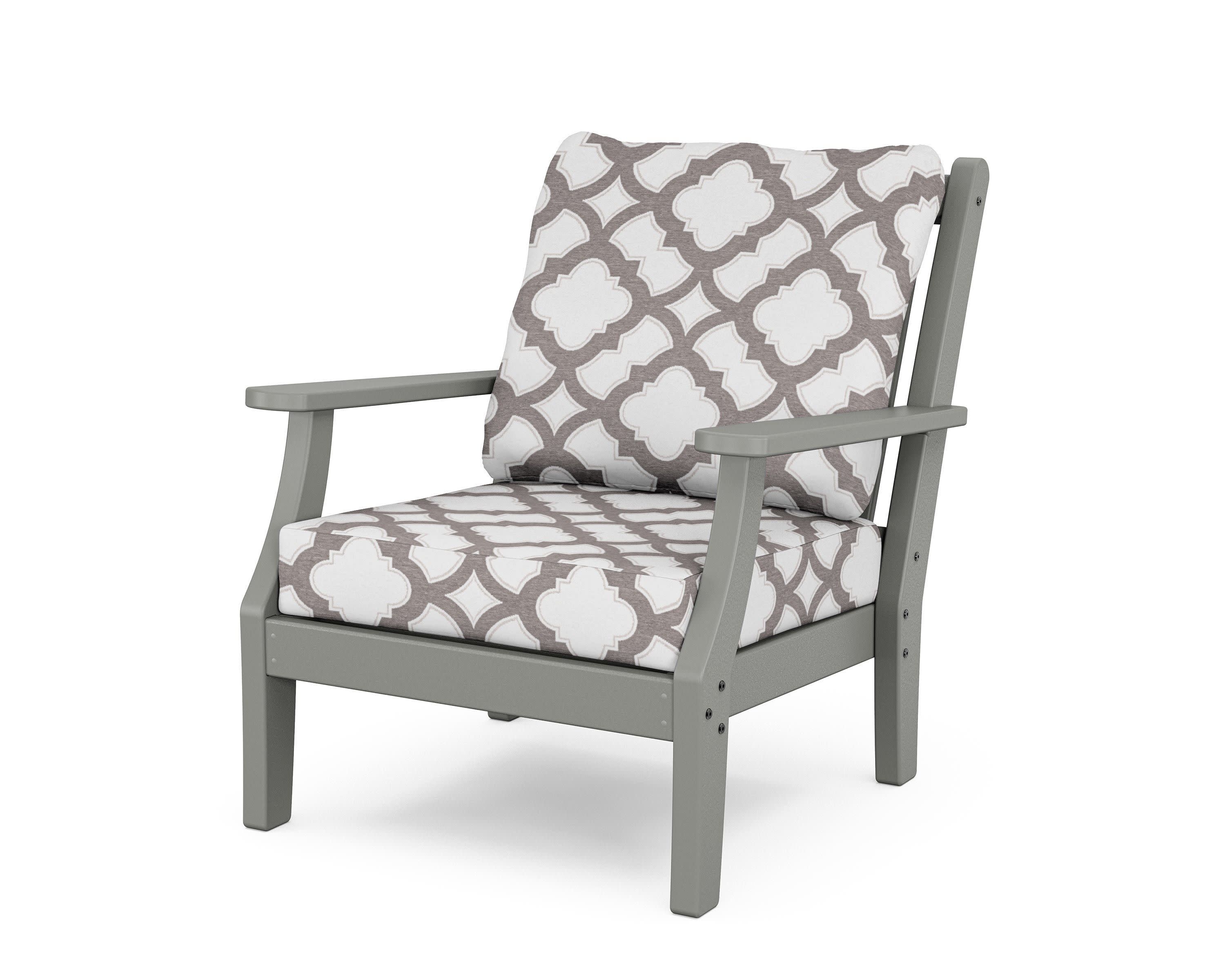 Wovendale Deep Seating Chair in Slate Grey / Trellis Grey Mist