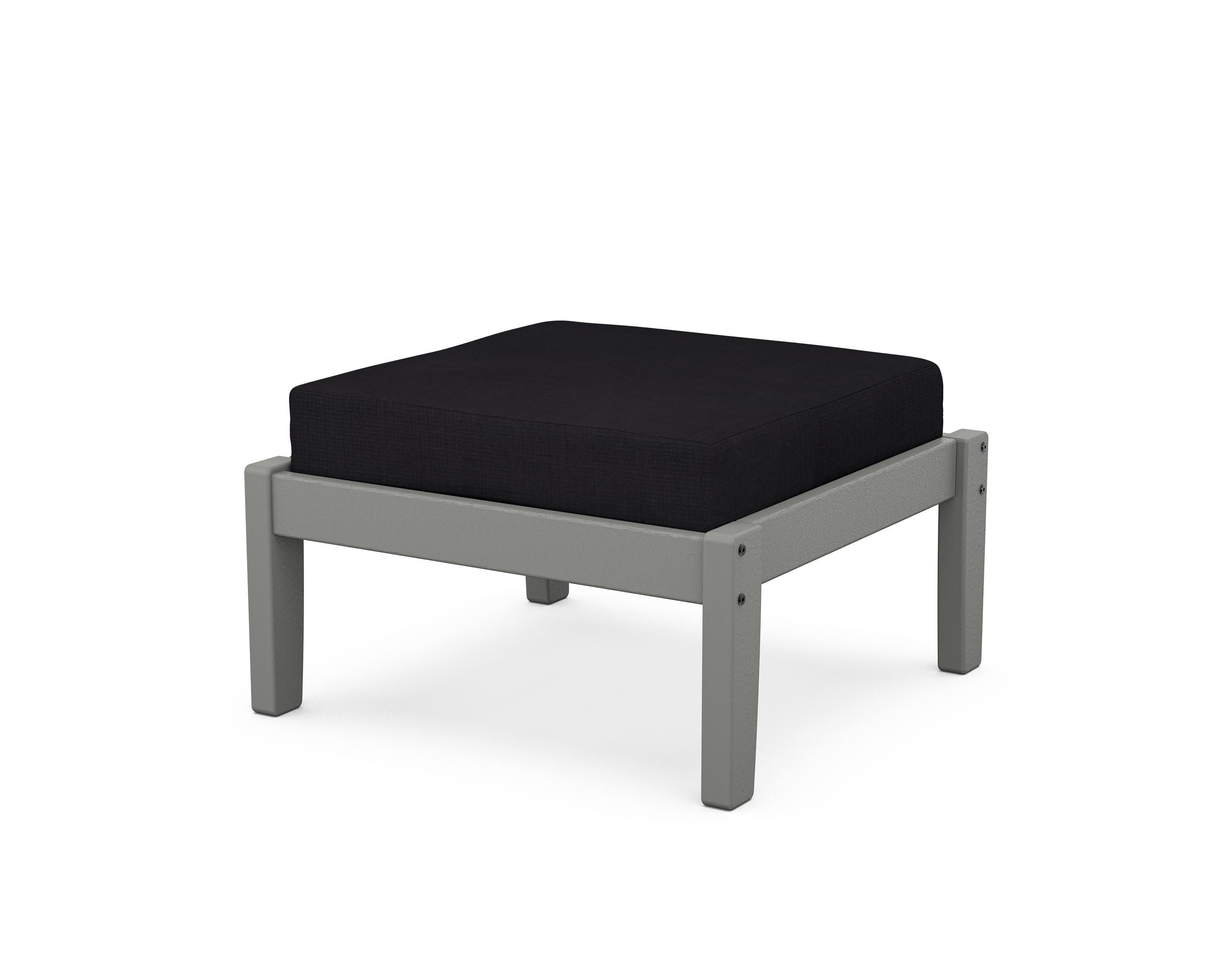 Deep Seating Ottoman in Slate Grey / Midnight Linen
